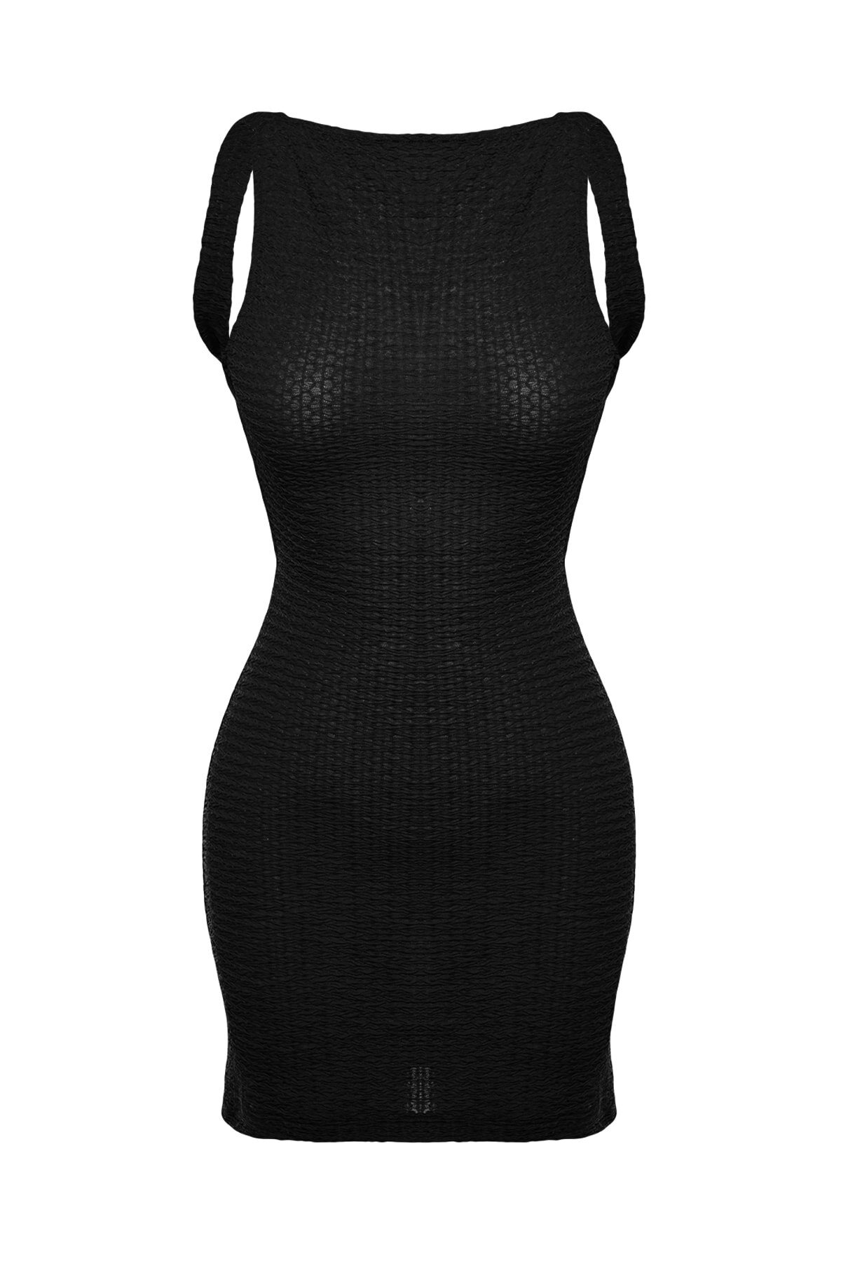 Ženska obleka Trendyol TBESS23EL00077/Black