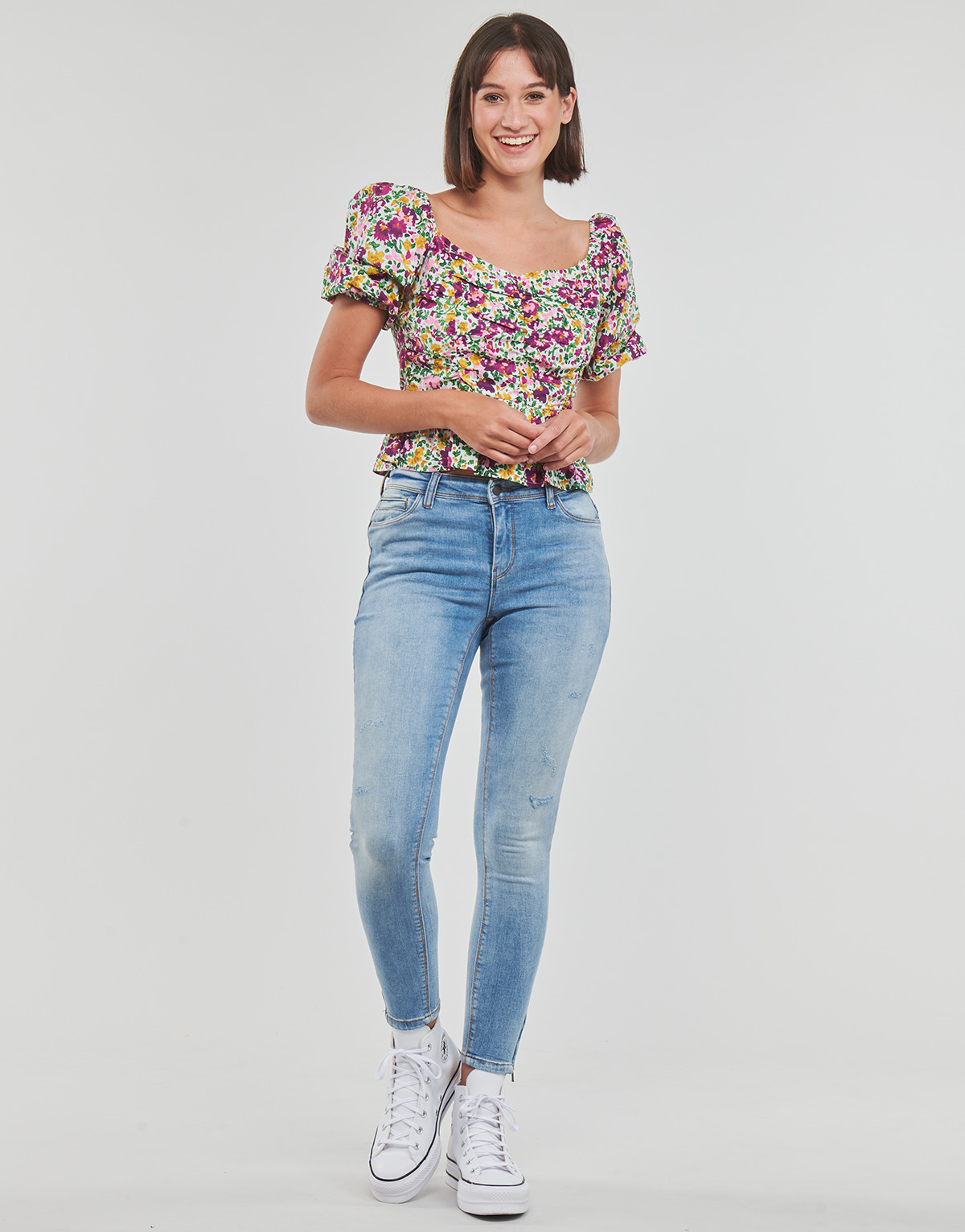 Noisy May Kavbojke slim NMKIMMY NW ANK DEST JEANS AZ237LB NOOS Noisy May