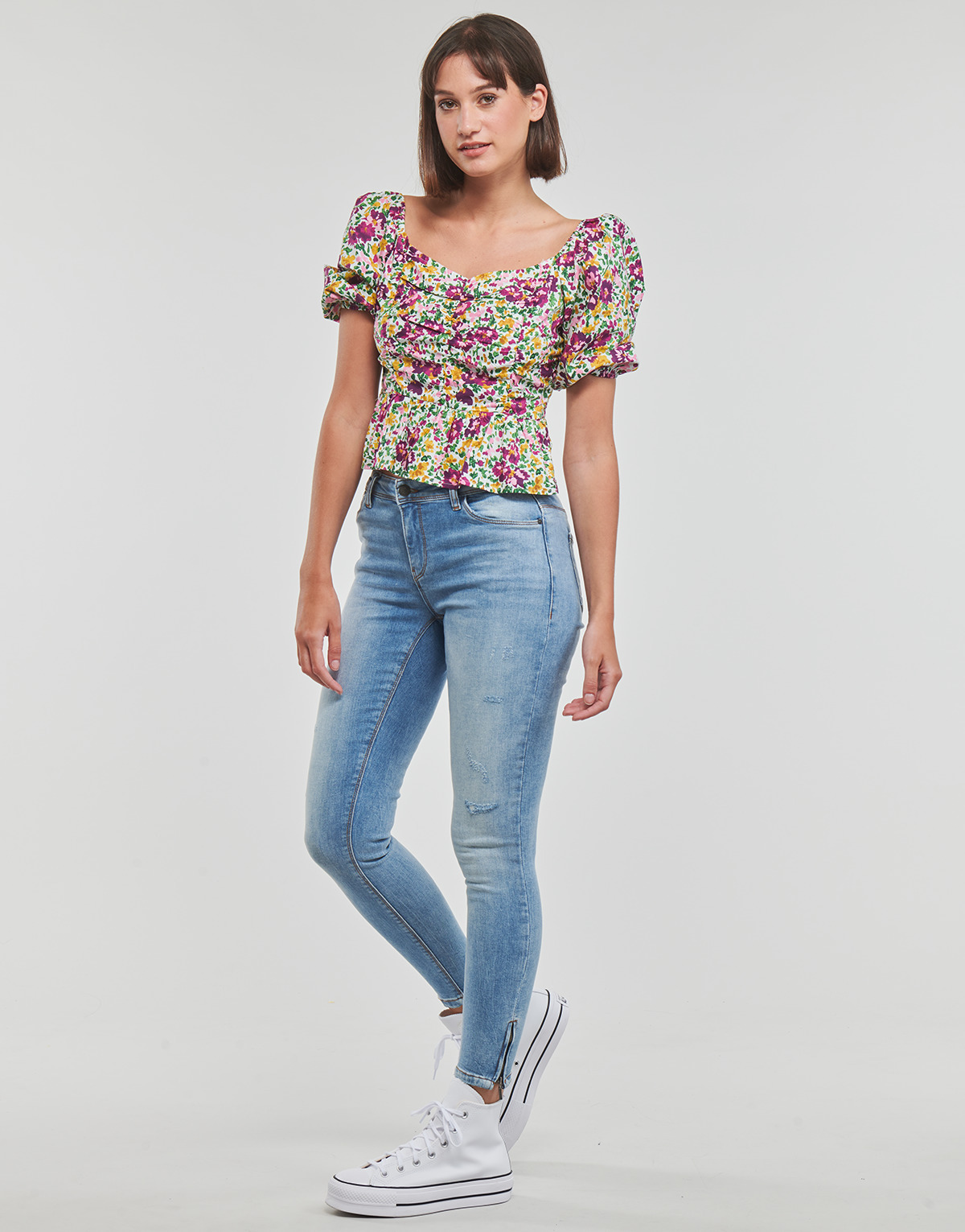 Noisy May Kavbojke slim NMKIMMY NW ANK DEST JEANS AZ237LB NOOS Noisy May