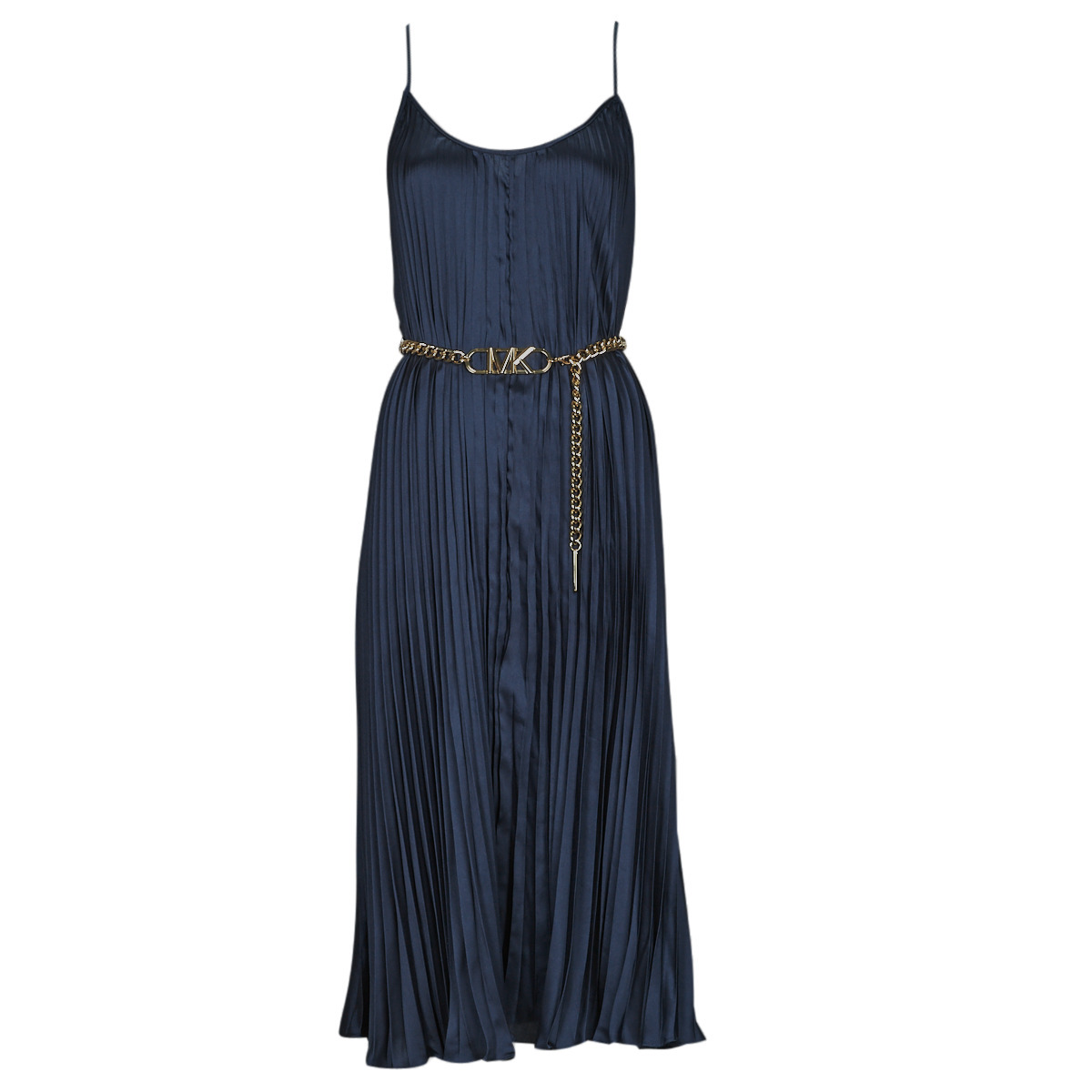 MICHAEL Michael Kors Dolge obleke PLEATED SLIP MIDI DRESS MICHAEL Michael Kors