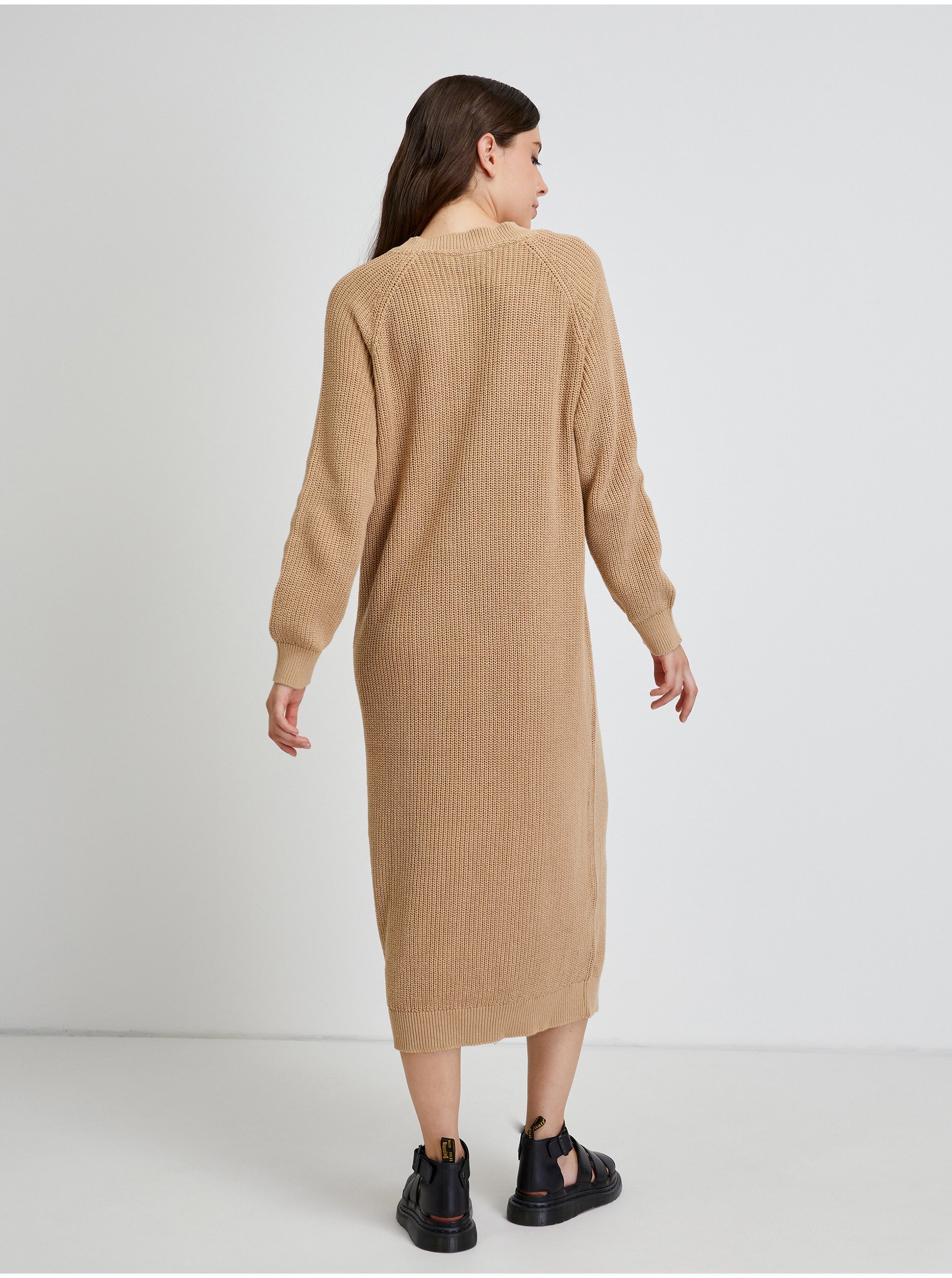 Noisy May Bež pulover obleka hrupna maj Lucia - ženske