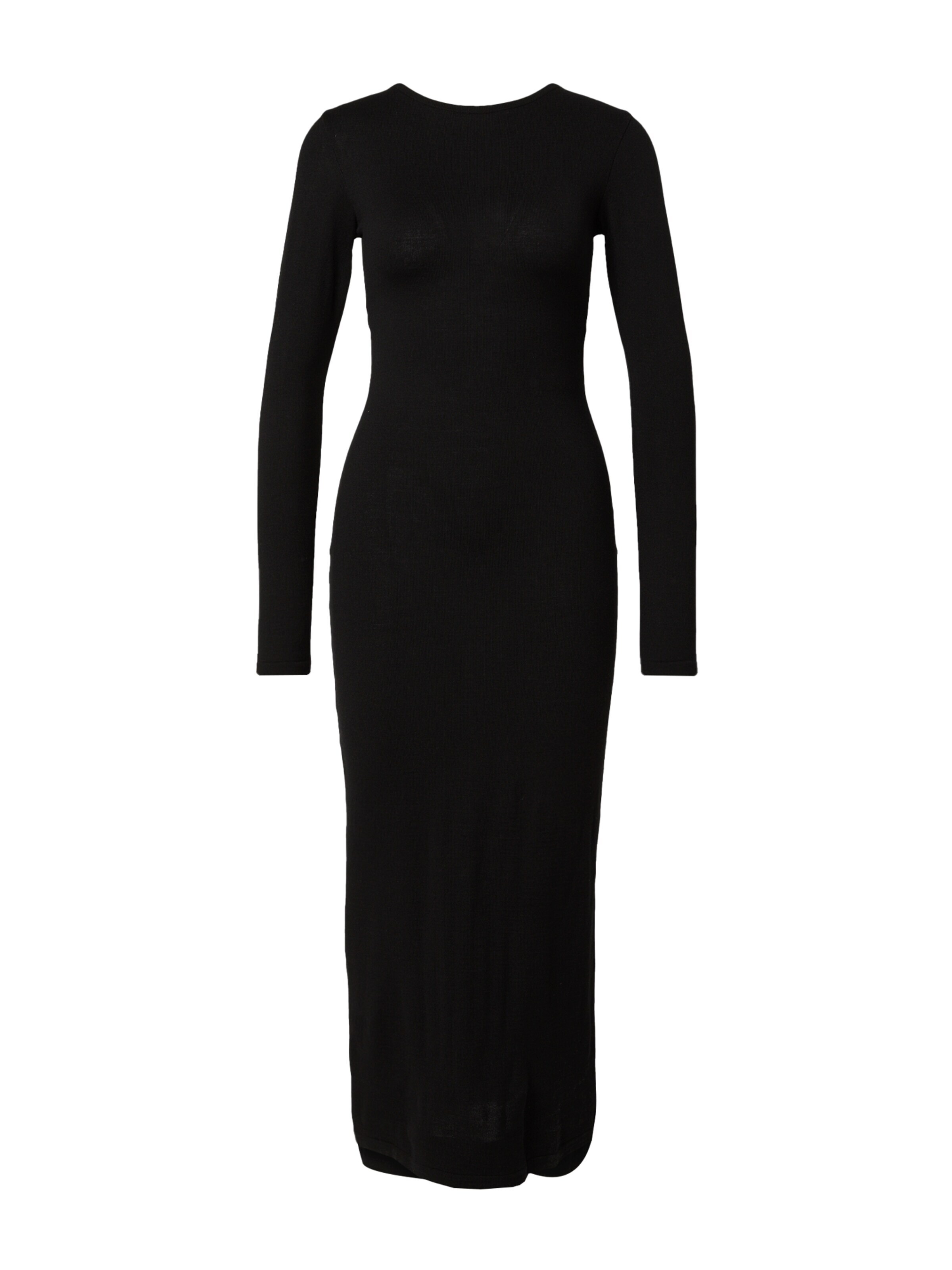 A LOT LESS Pletena obleka 'Caroline' črna