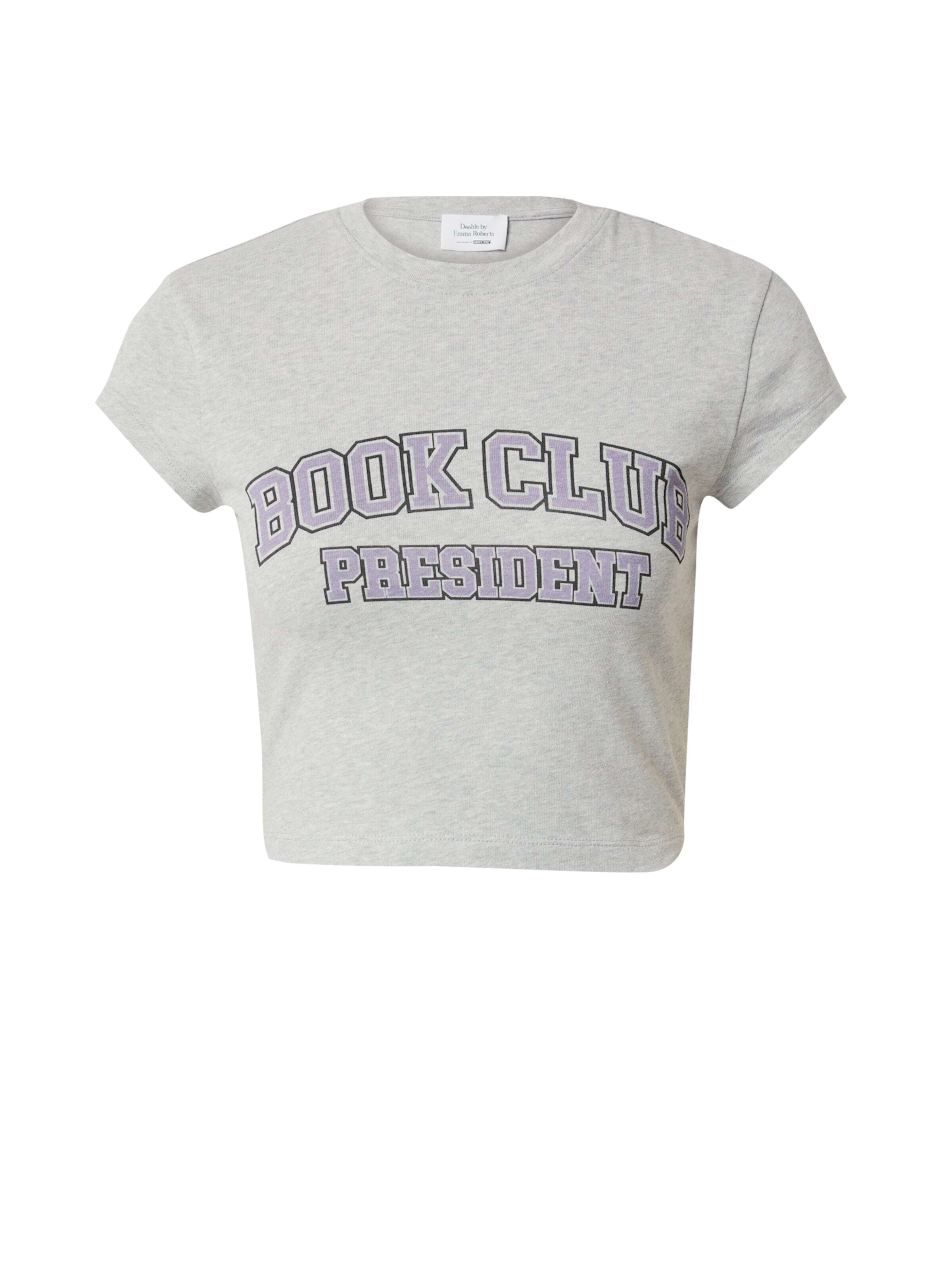 Daahls by Emma Roberts exclusively for ABOUT YOU Majica 'Cara' siva / pastelno lila / črna