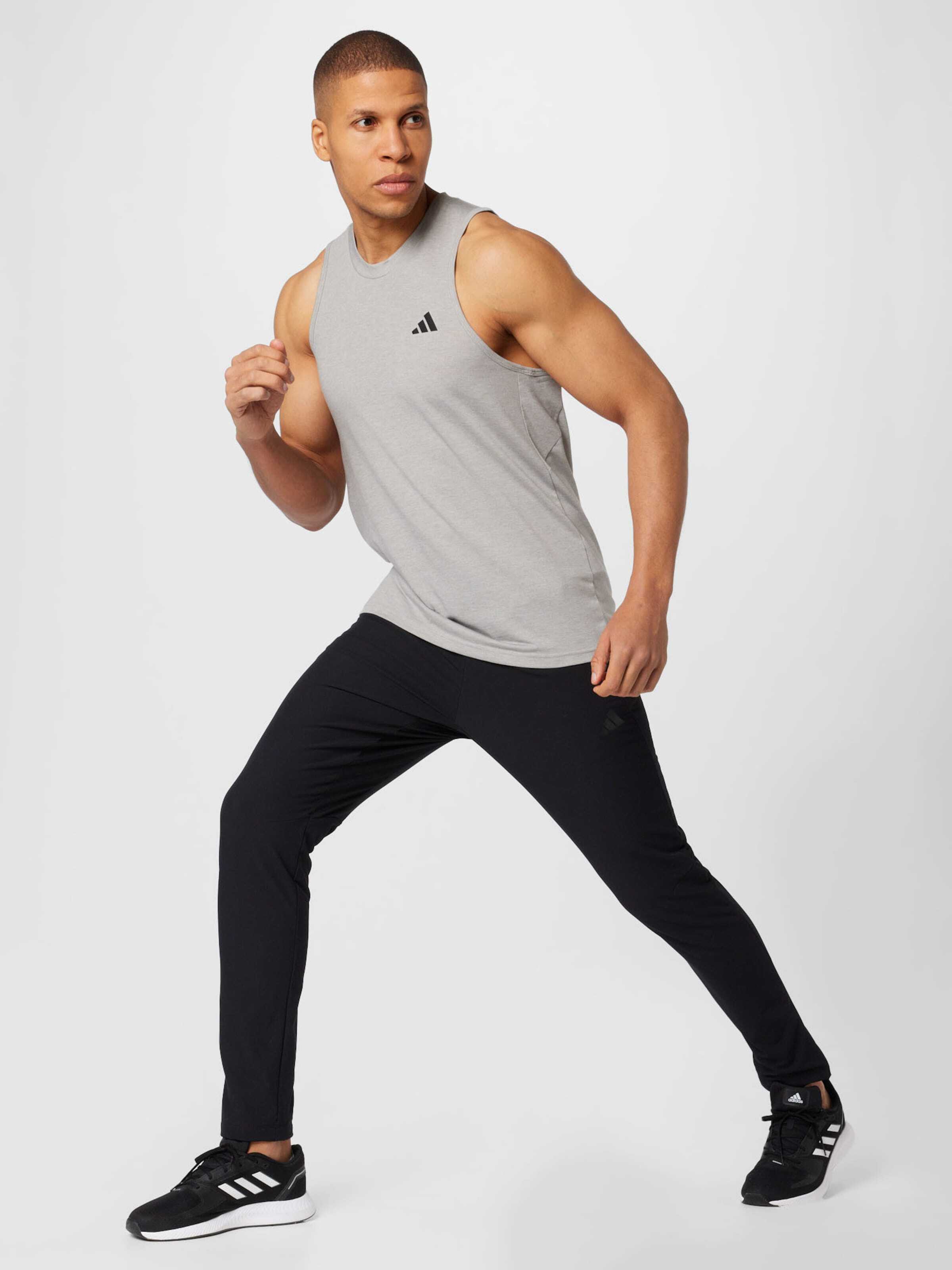 ADIDAS PERFORMANCE Funkcionalna majica 'Train Essentials Feelready' pegasto siva / črna