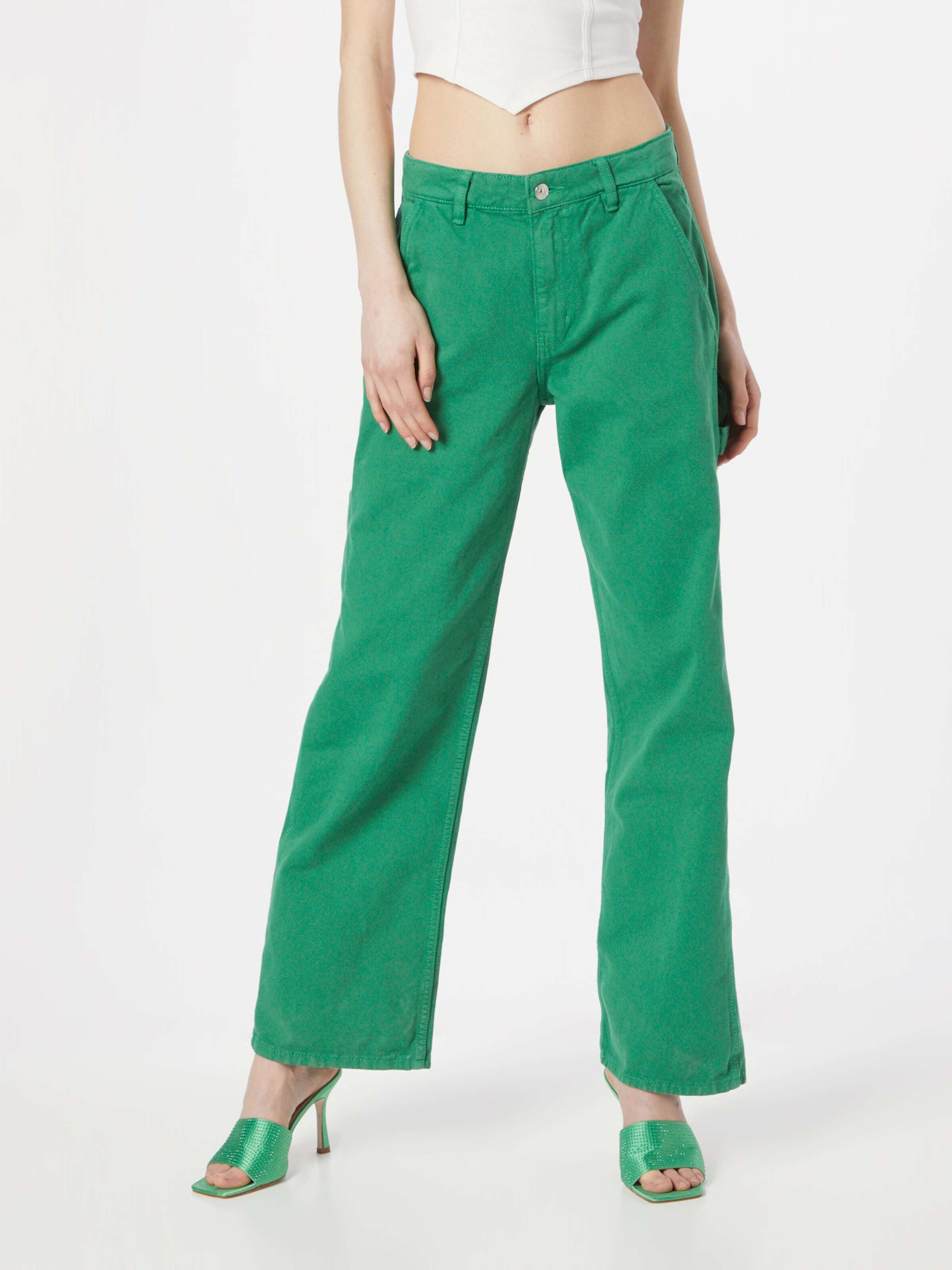 Gina Tricot Kargo kavbojke 'Carpenter' žad