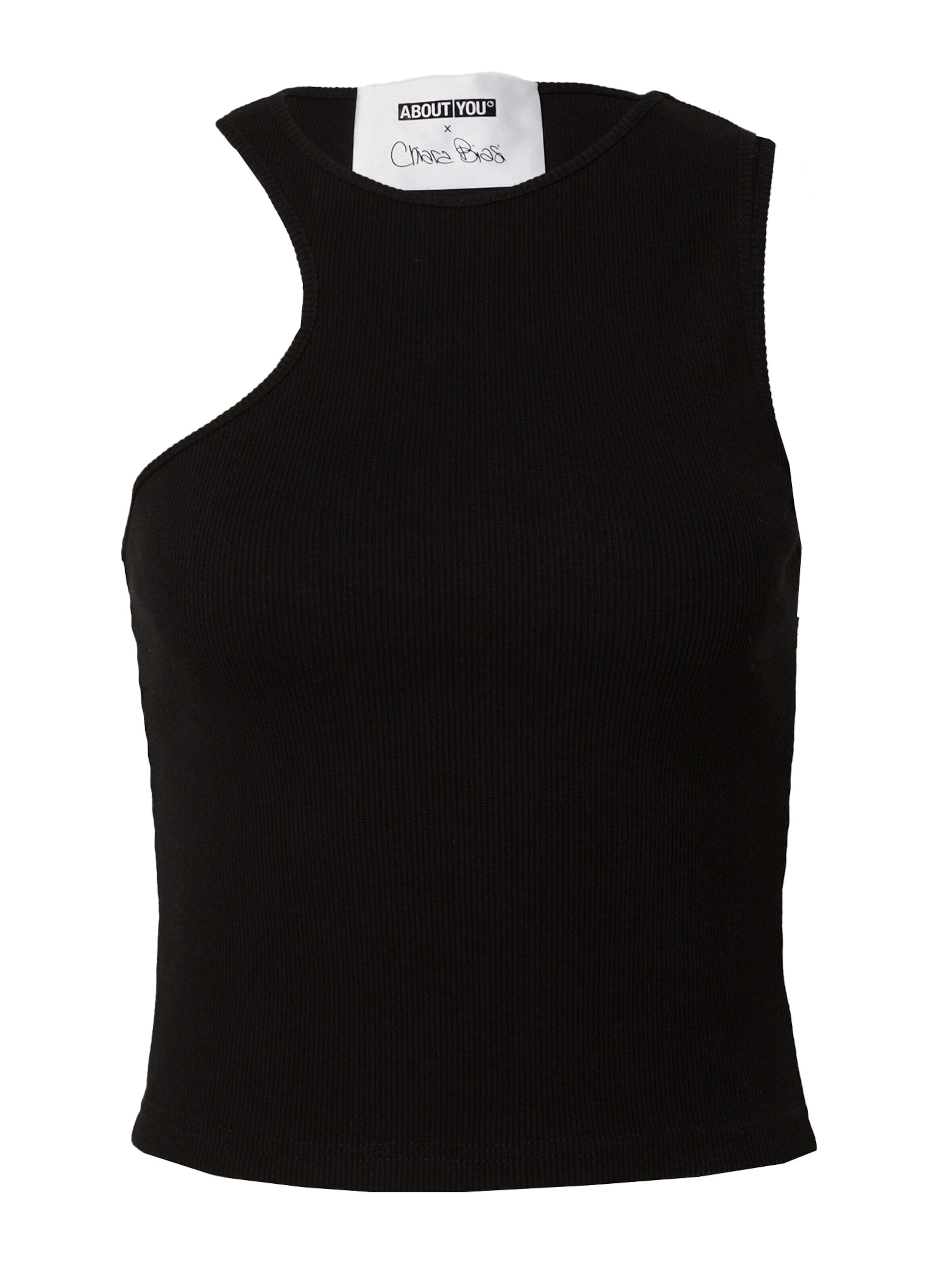 ABOUT YOU x Chiara Biasi Top 'Suki' črna