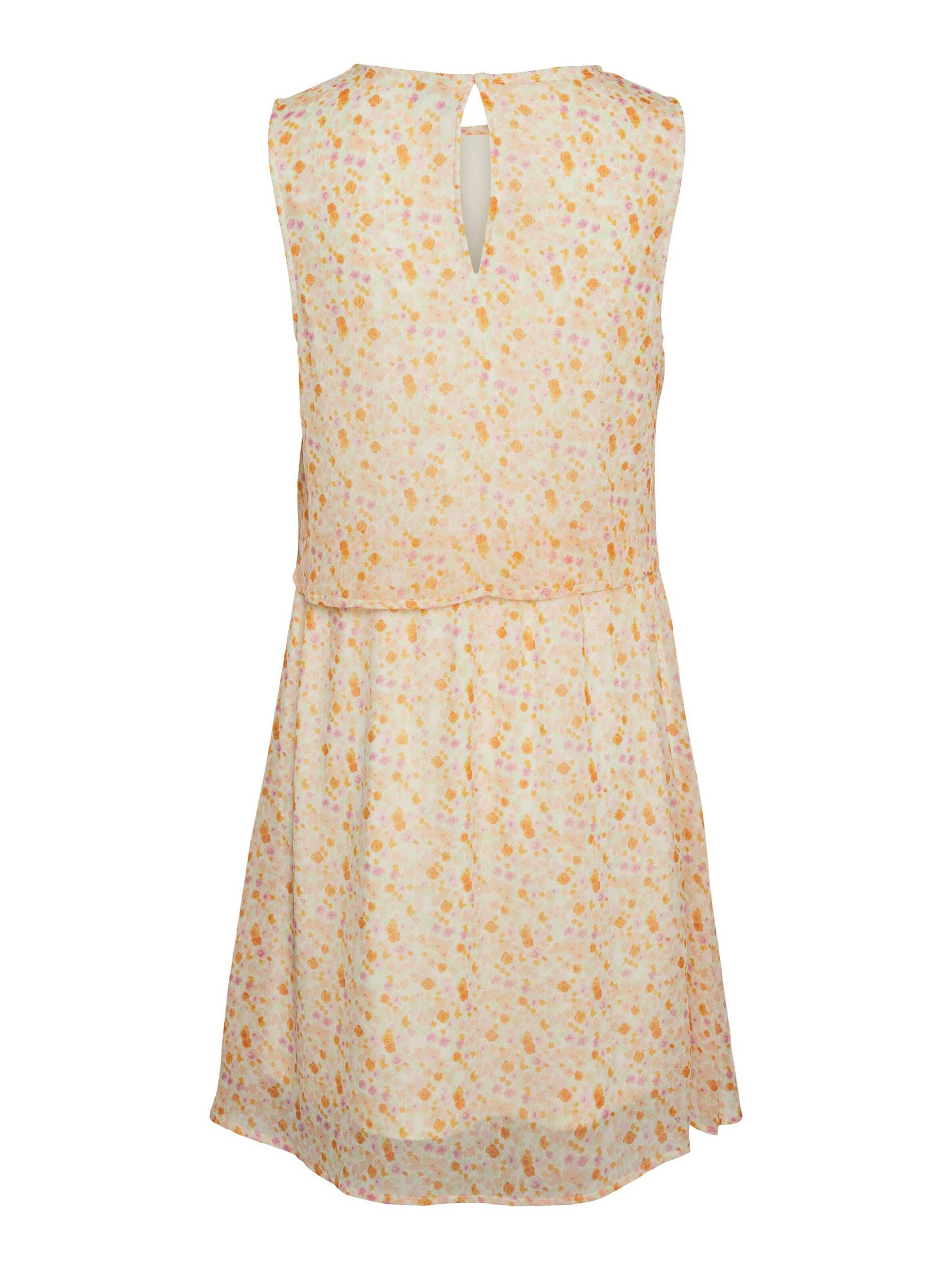 VERO MODA Obleka 'SMILLA' žafran / majnica / rosé / volneno bela