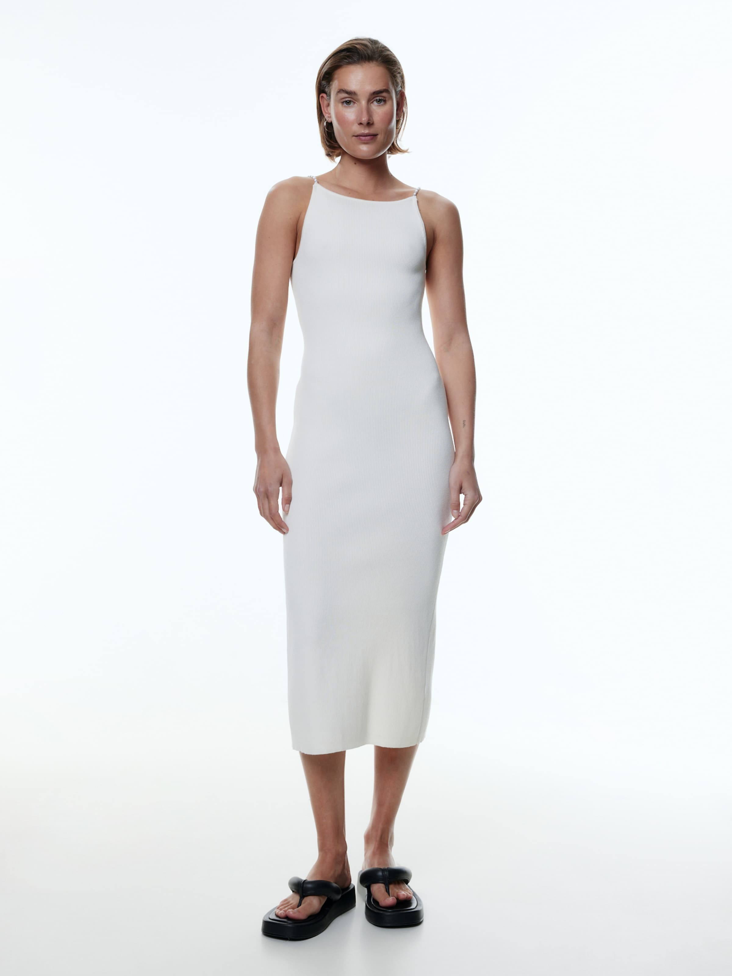 EDITED Pletena obleka 'Ulima' kremna