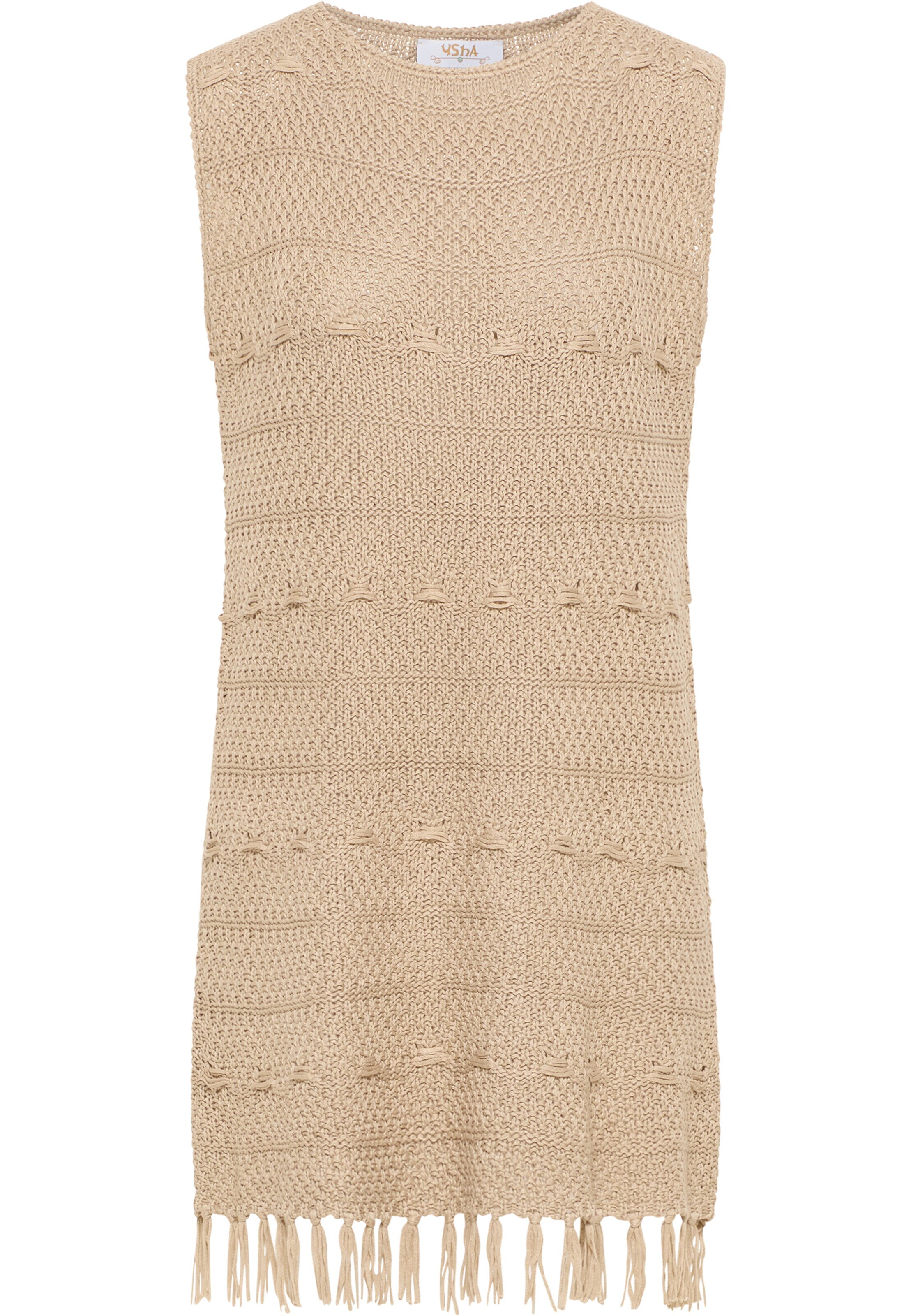 usha FESTIVAL Pletena obleka temno bež