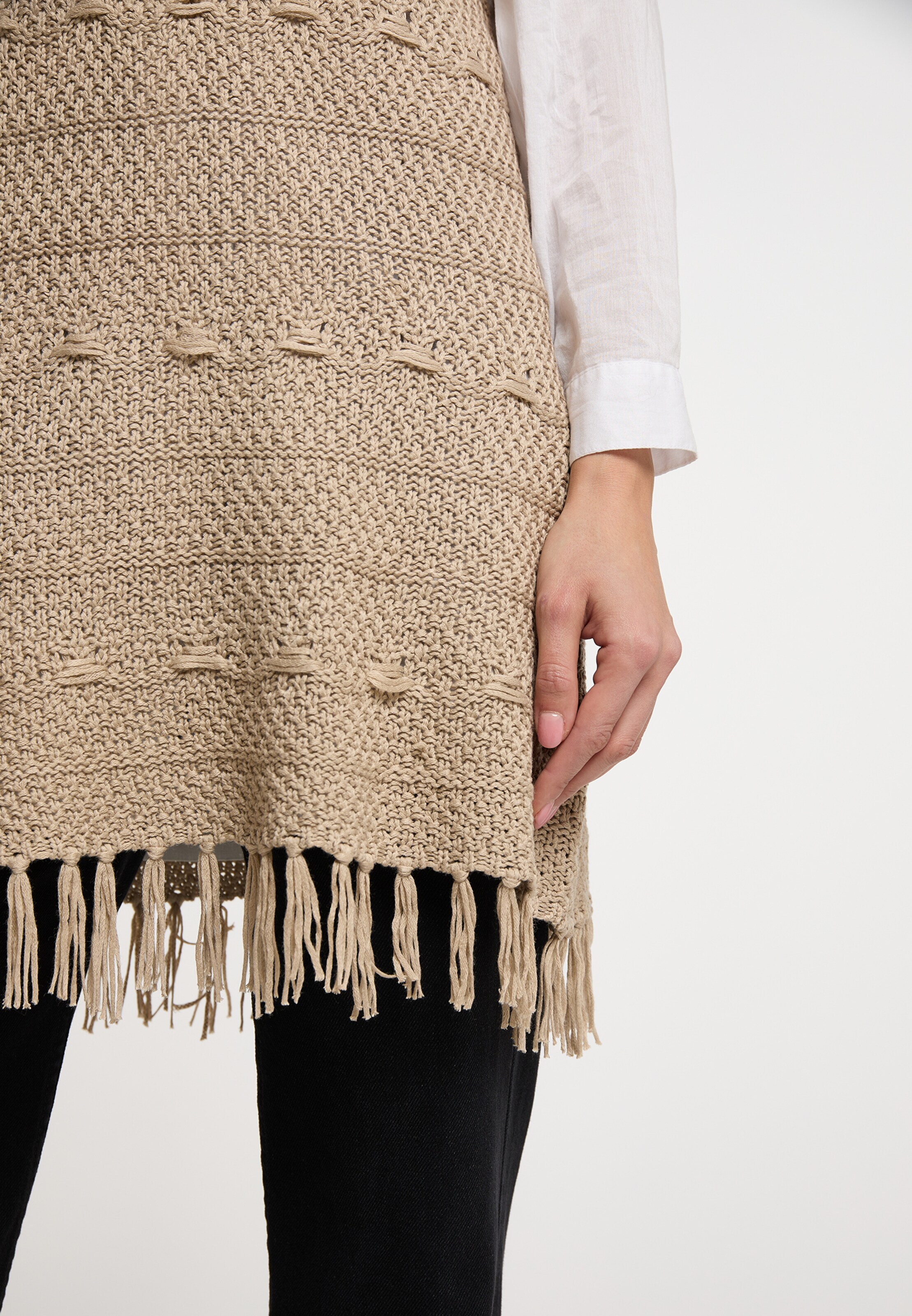 usha FESTIVAL Pletena obleka temno bež