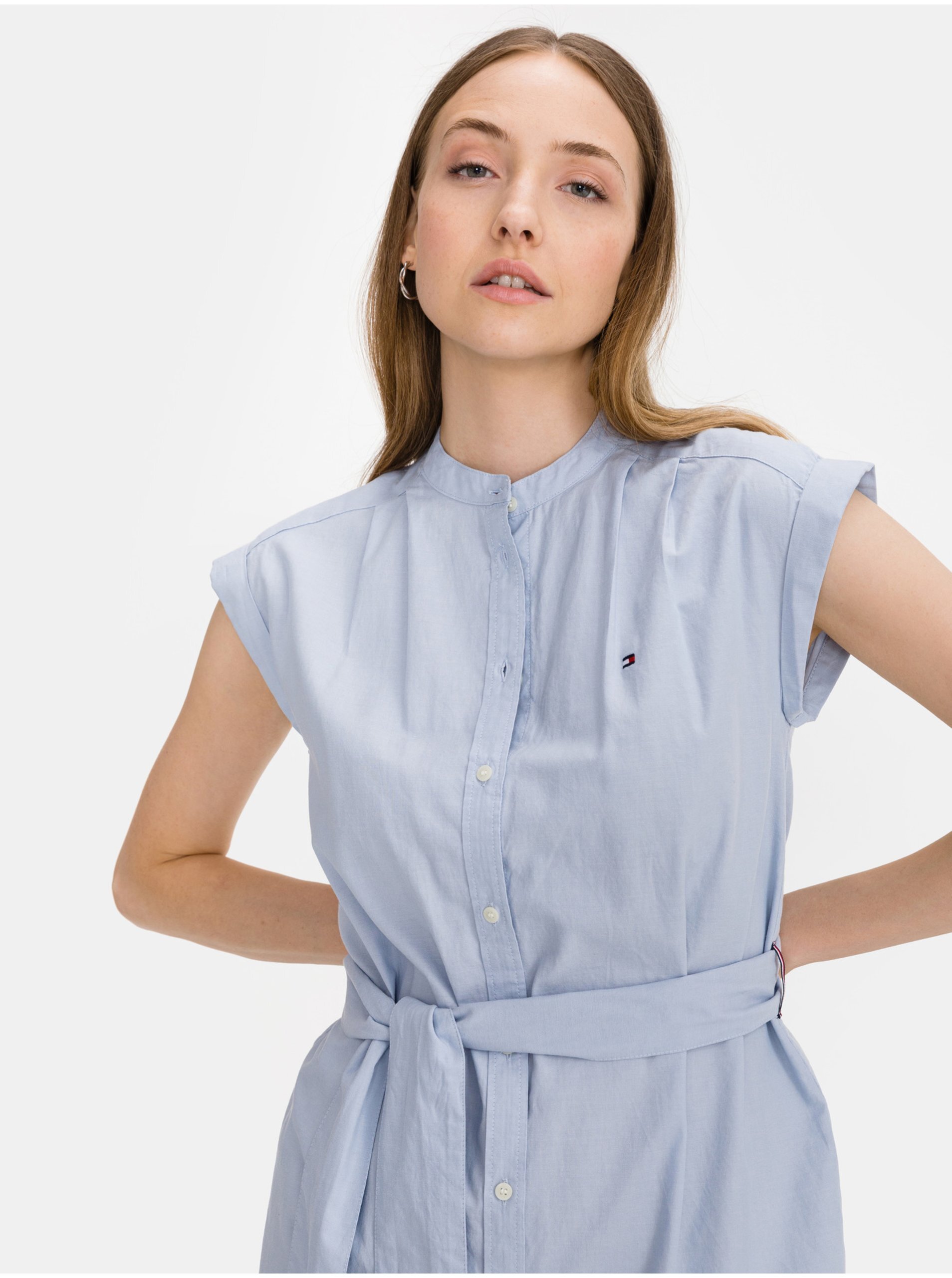 Oxford obleka Tommy Hilfiger - ženske