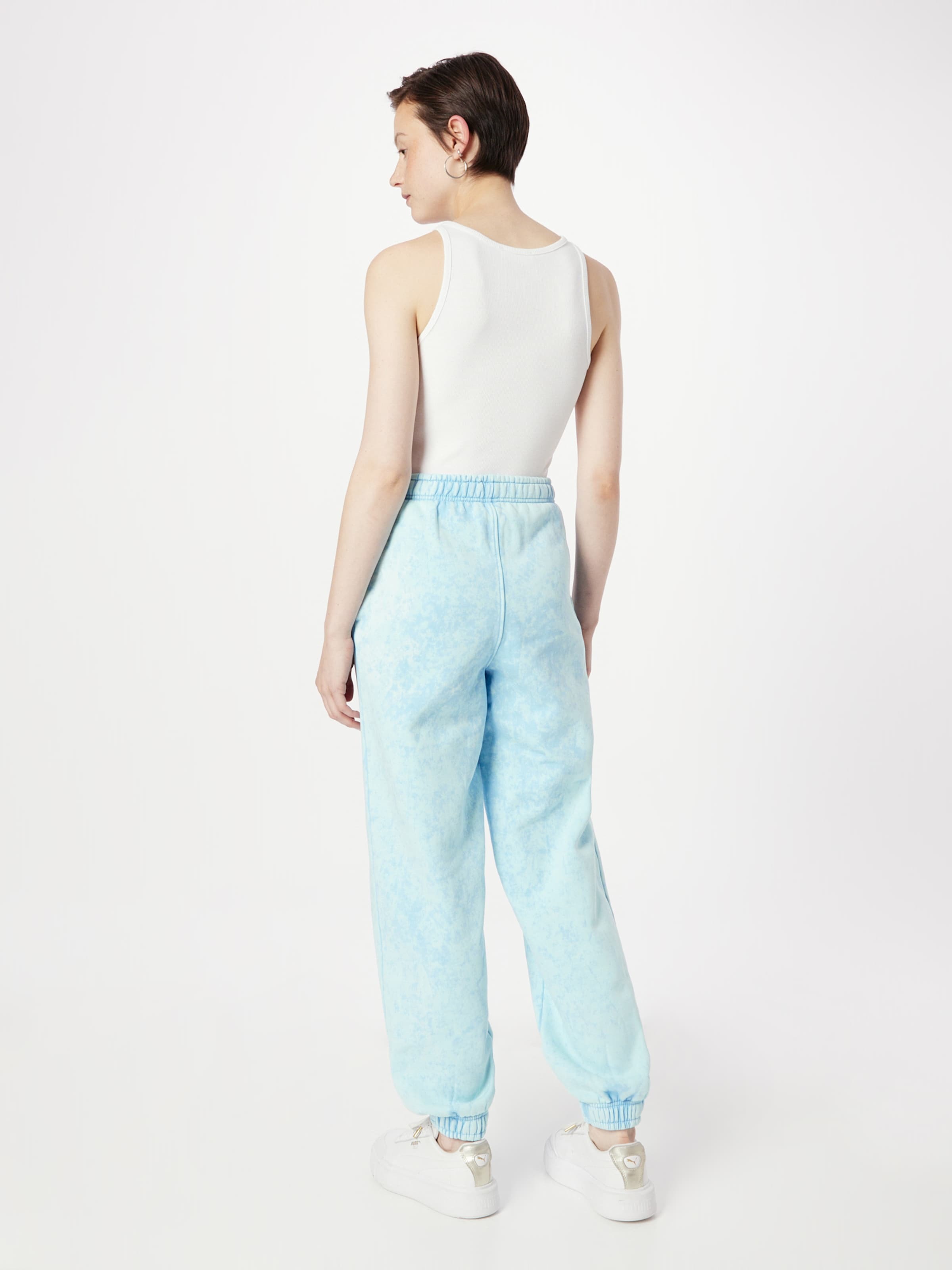 Urban Classics Hlače dimno modra / svetlo modra