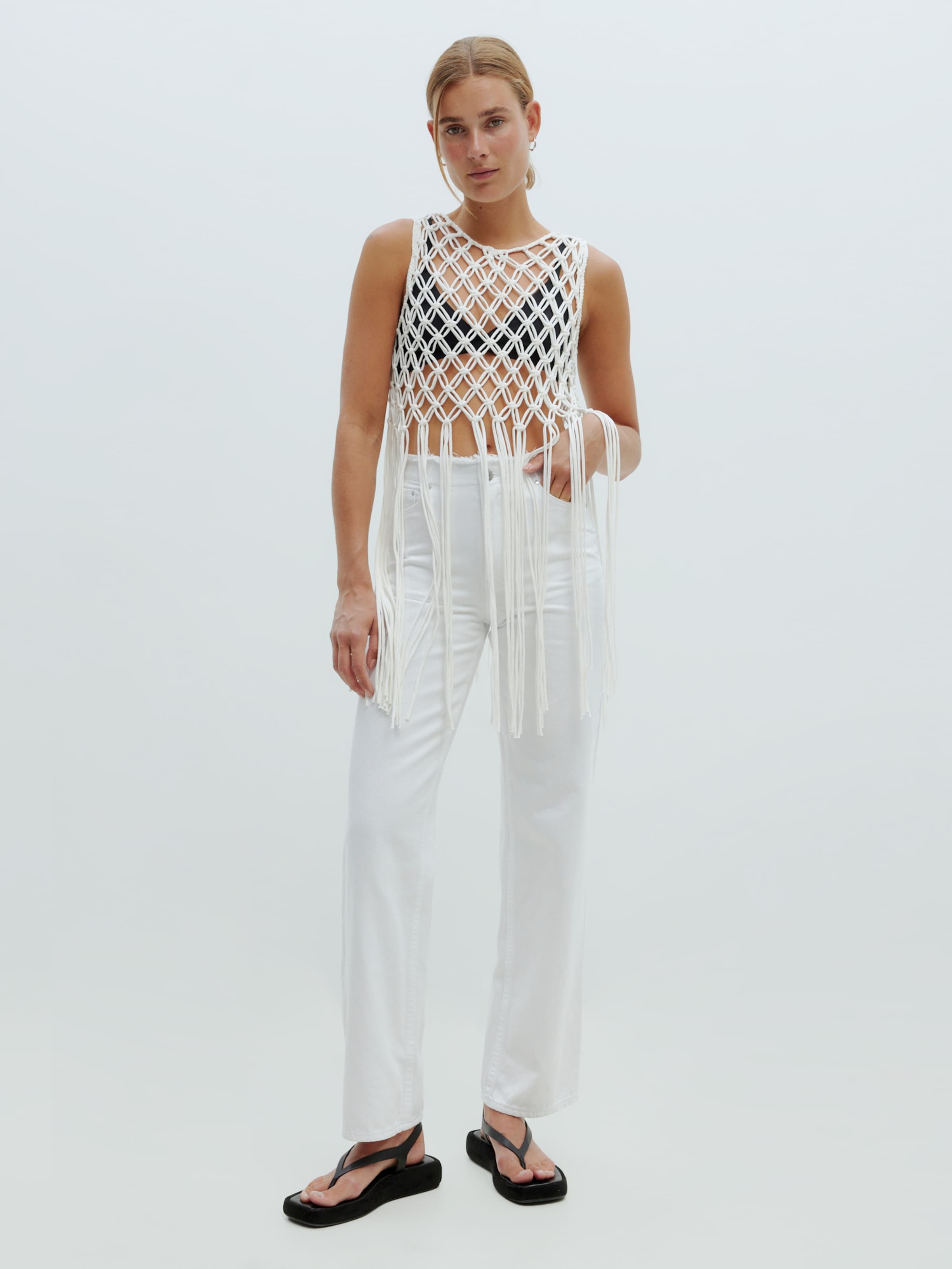 EDITED Hlače 'Aya' bela