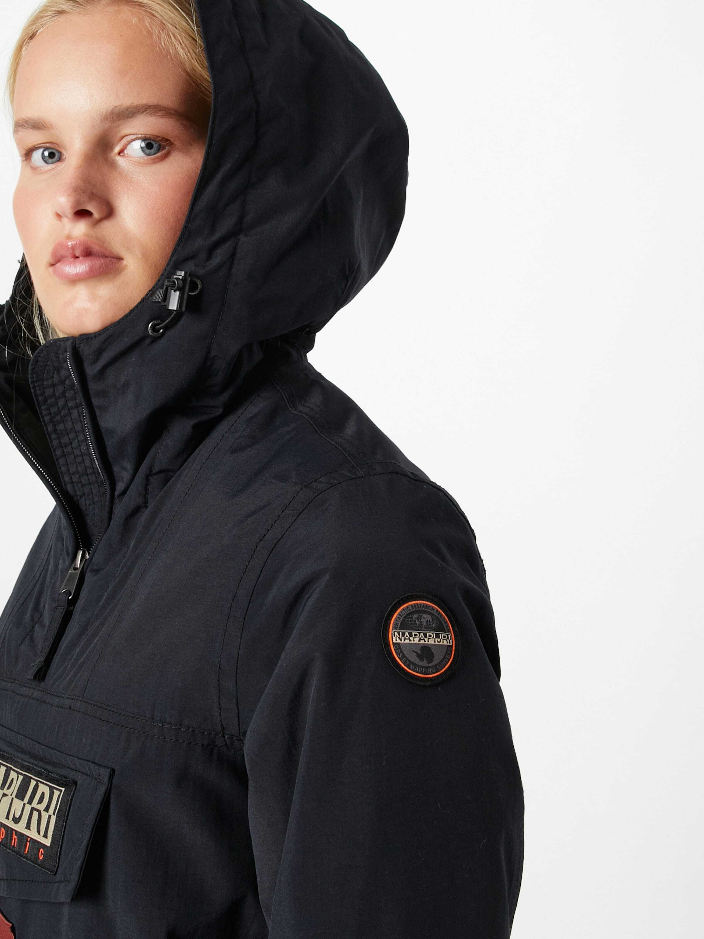 NAPAPIJRI Funkcionalna jakna 'Rainforest' bež / temno rdeča / črna