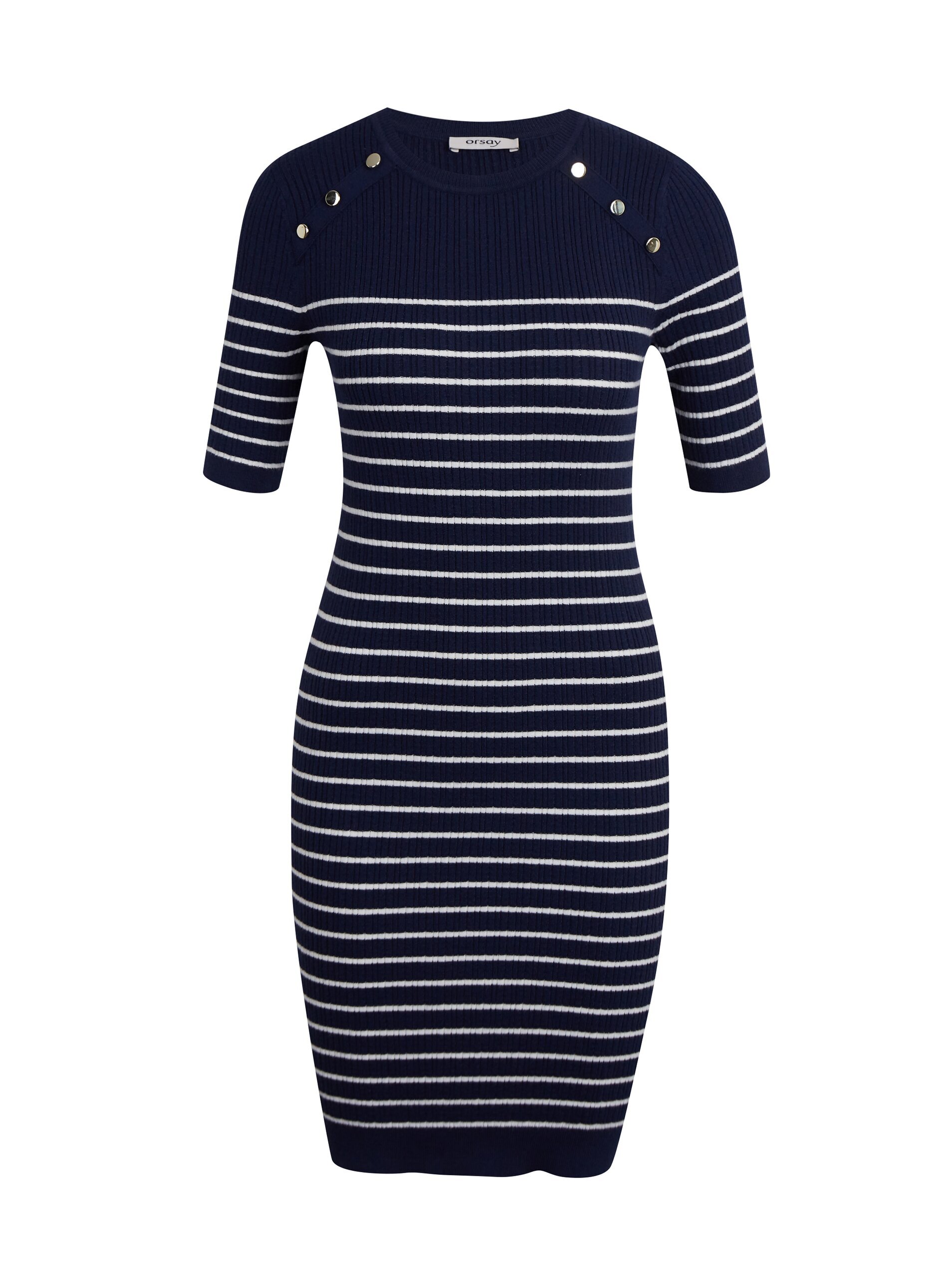 Orsay Dark Blue Women Striped Sweater Dress - Women