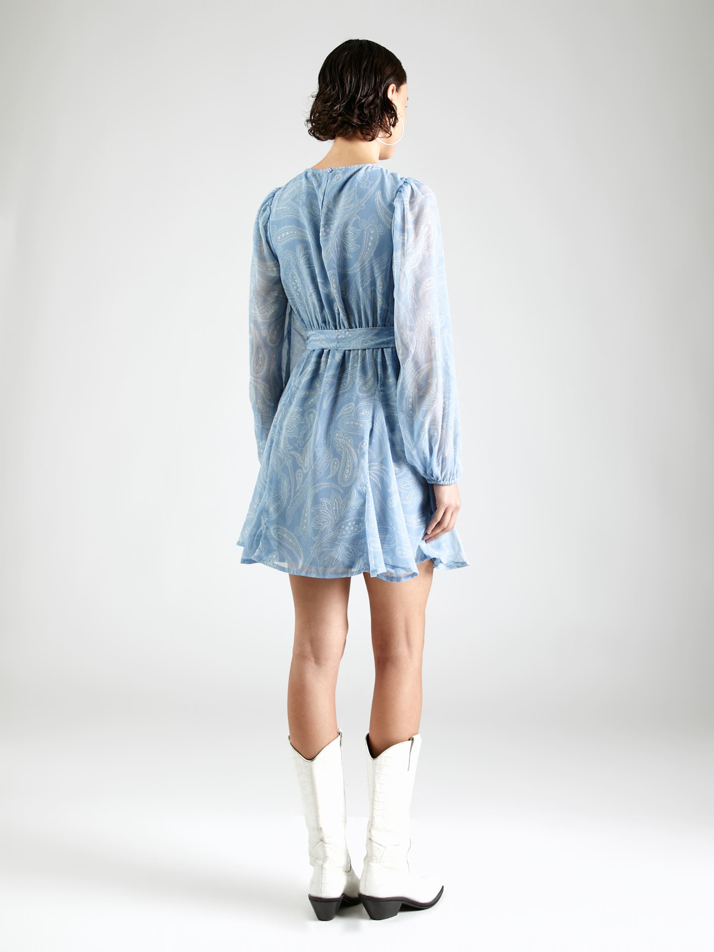 Dorothy Perkins Koktejl obleka svetlo modra / bela