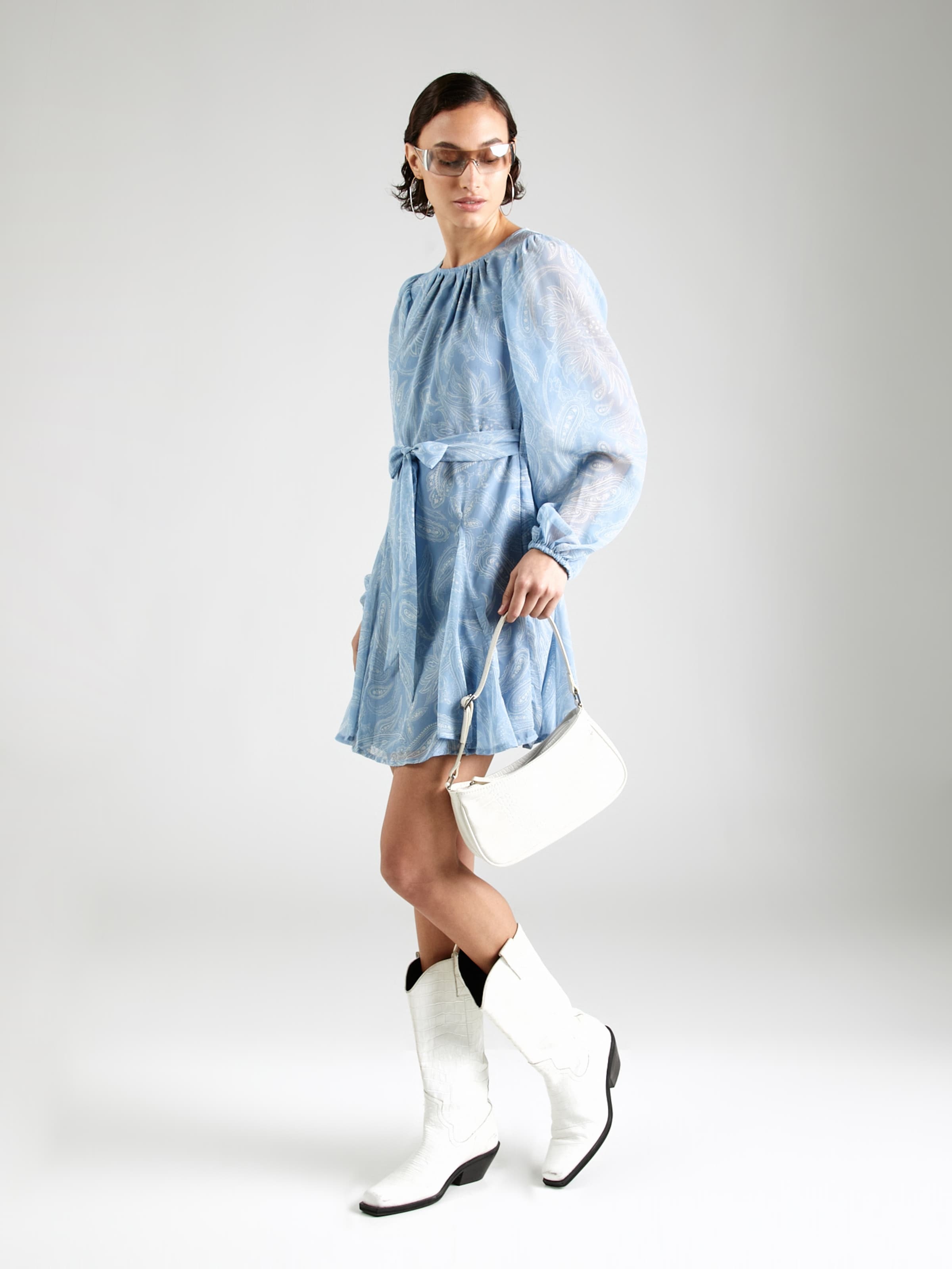 Dorothy Perkins Koktejl obleka svetlo modra / bela