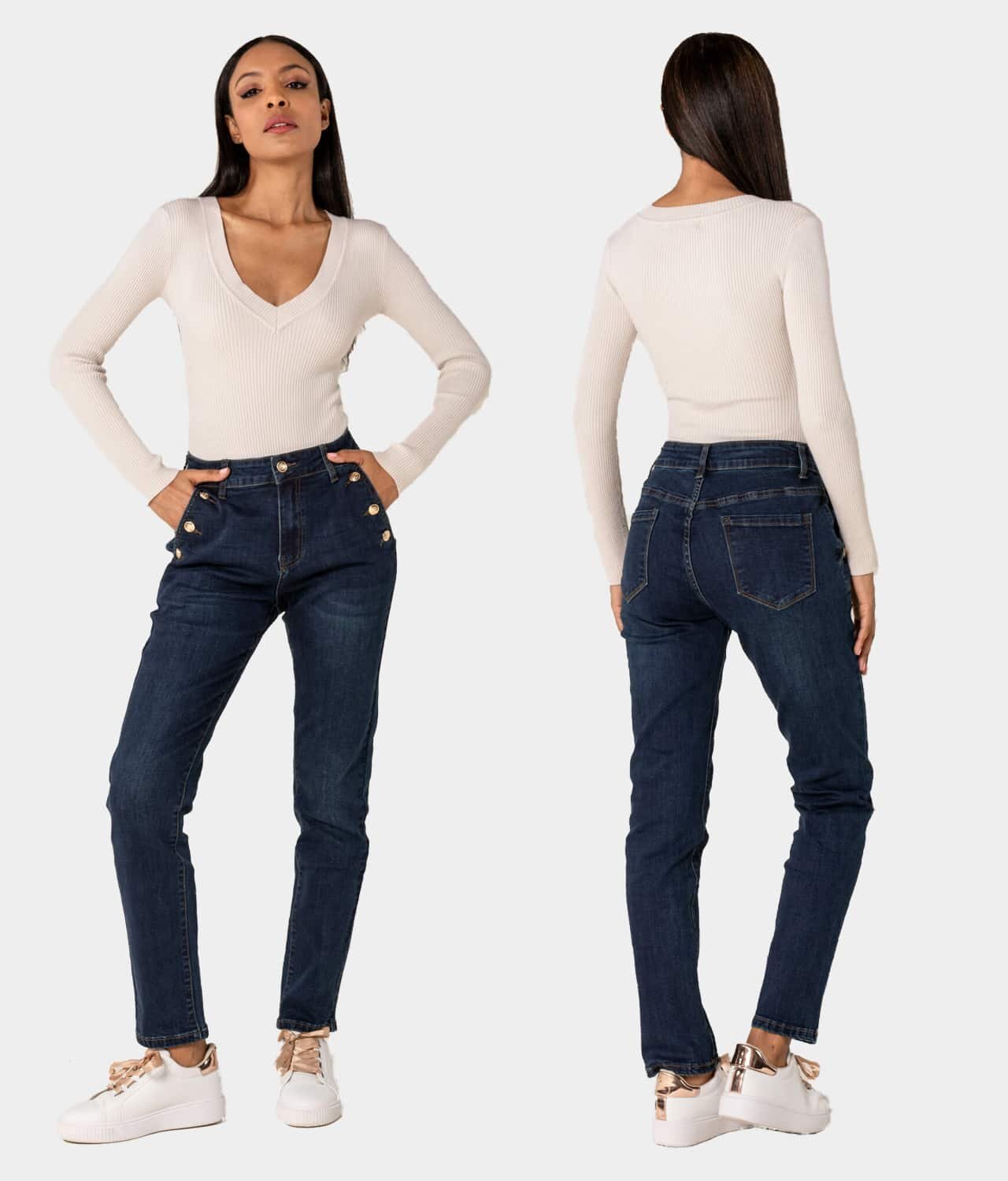 Superfashion Mom jeans hlače P216