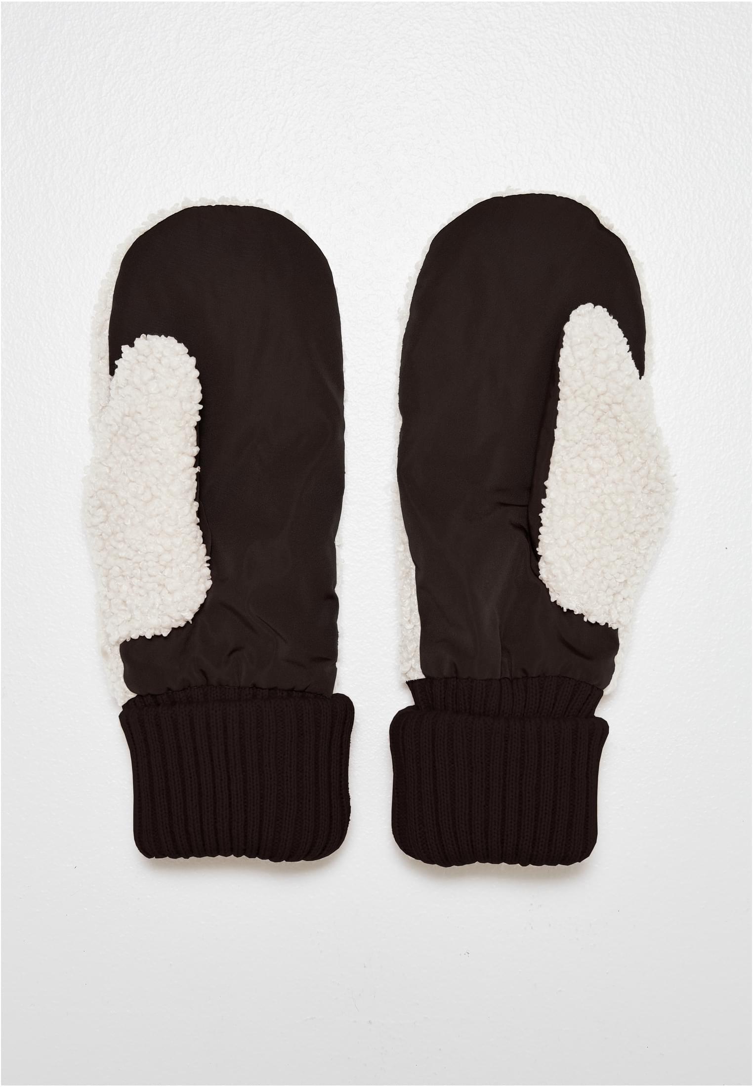 Urban Classics Basic Sherpa gloves black/white