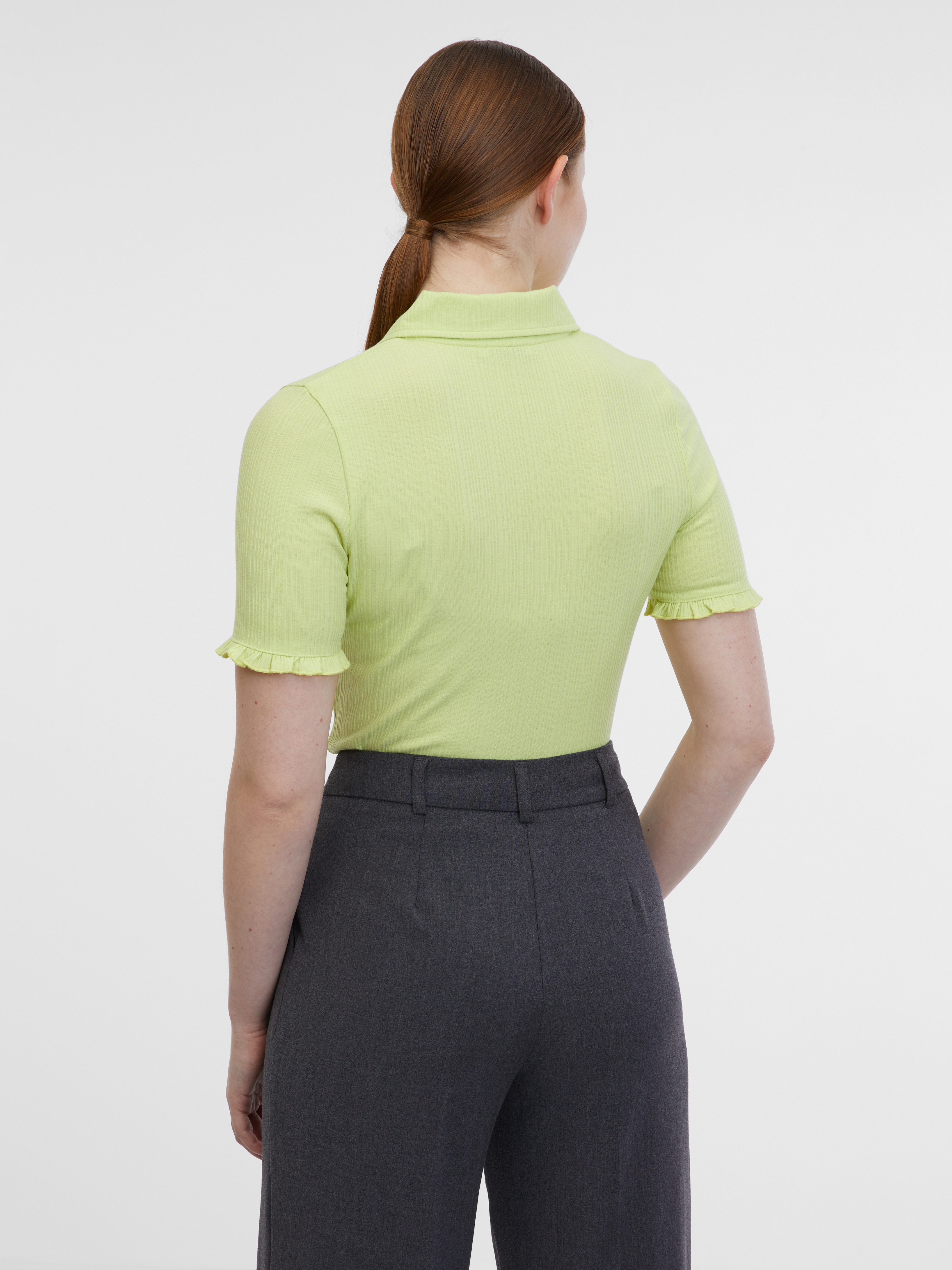 Orsay Yellow Women's Striped Polo Shirt - Women's