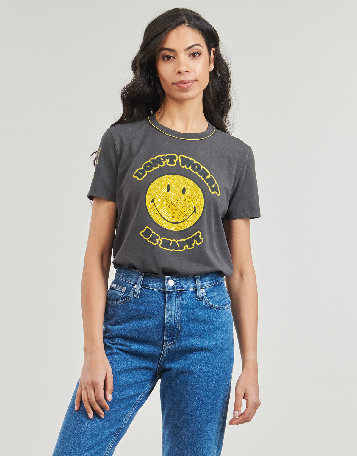 Desigual Majice s kratkimi rokavi TS_MORE SMILEY Desigual