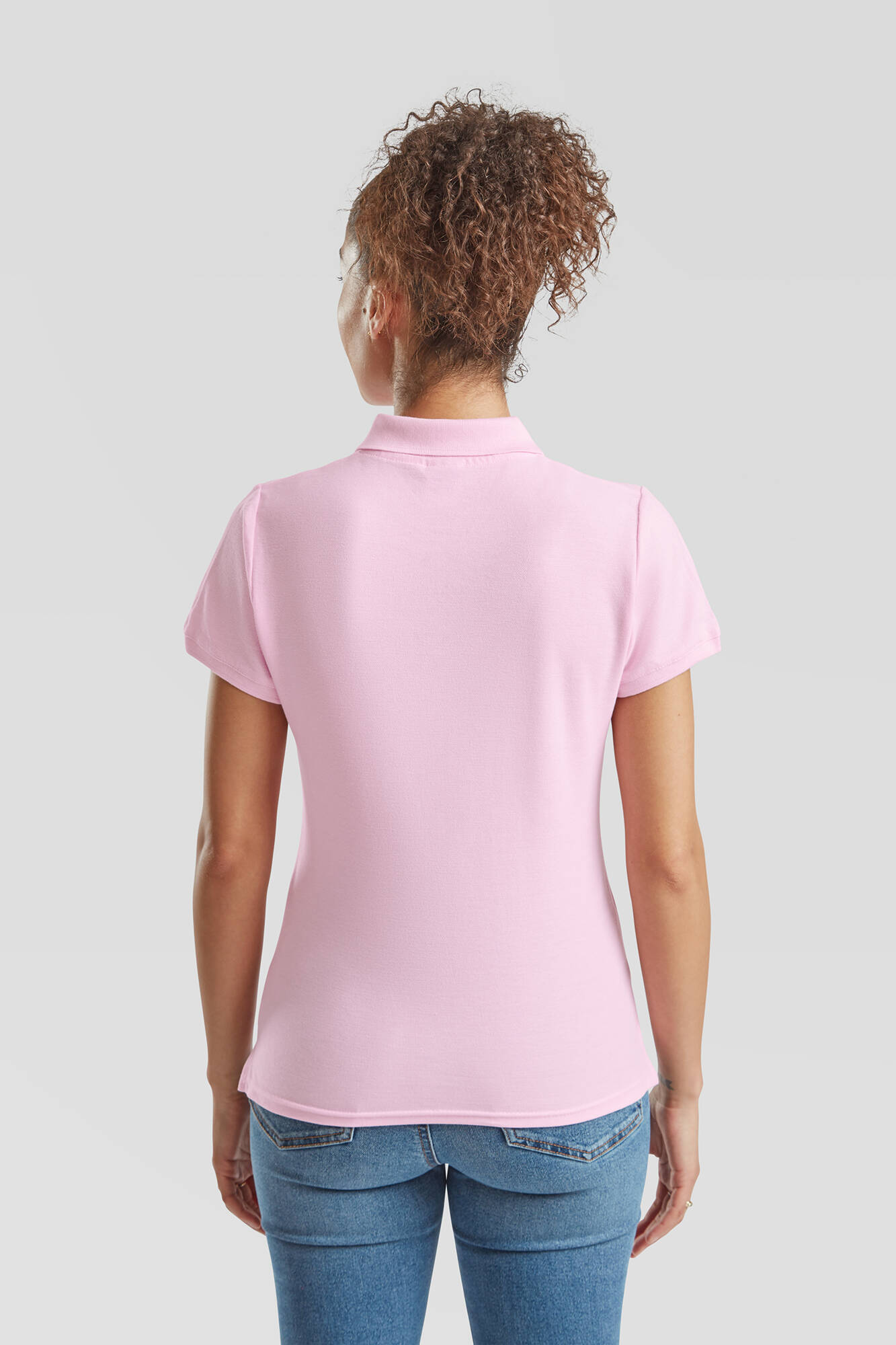 Polo Fruit of the Loom Pink Women's T-shirt
