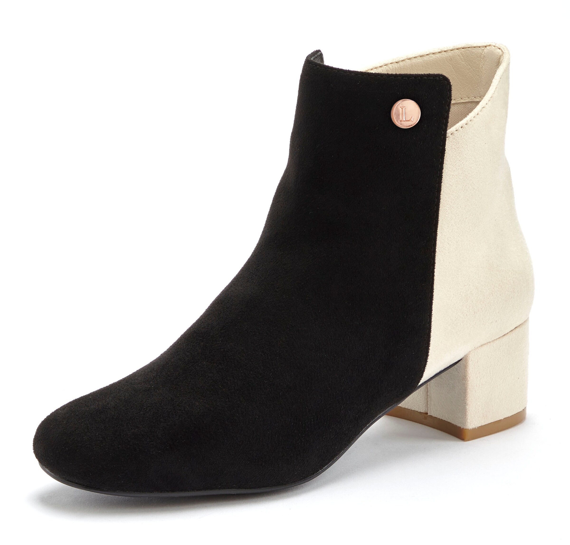 LASCANA Gležnarji svetlo bež / črna