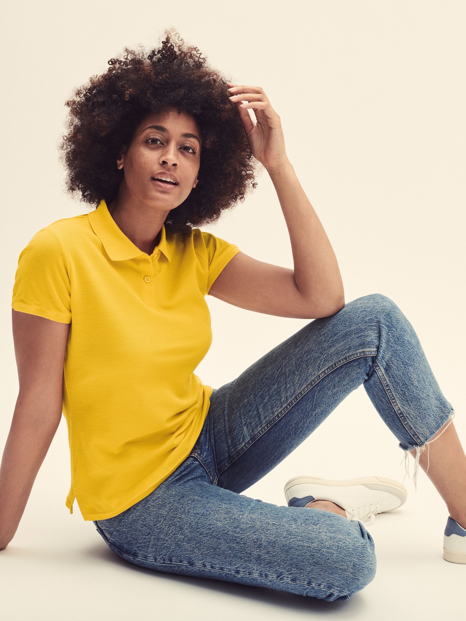 Yellow Polo Fruit of the Loom