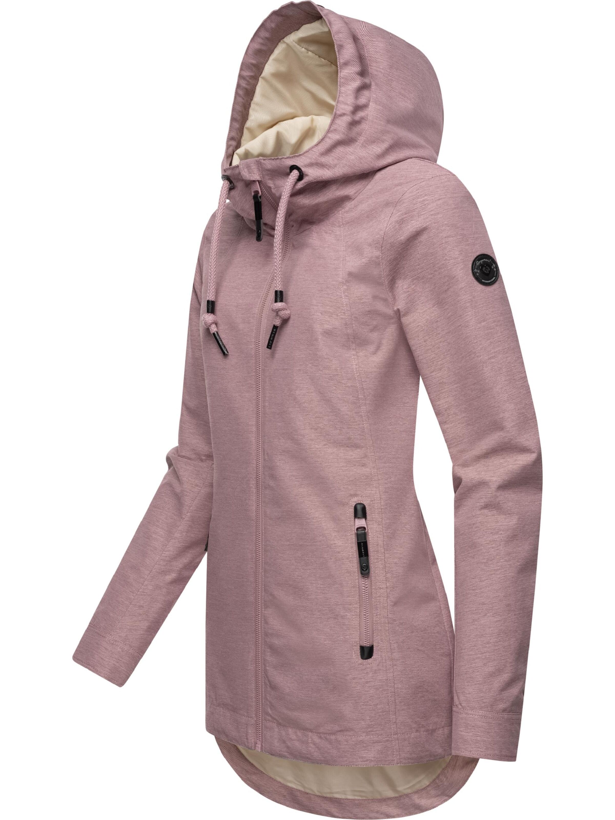 Ragwear Prehodna jakna 'Zuzka' mauve / črna