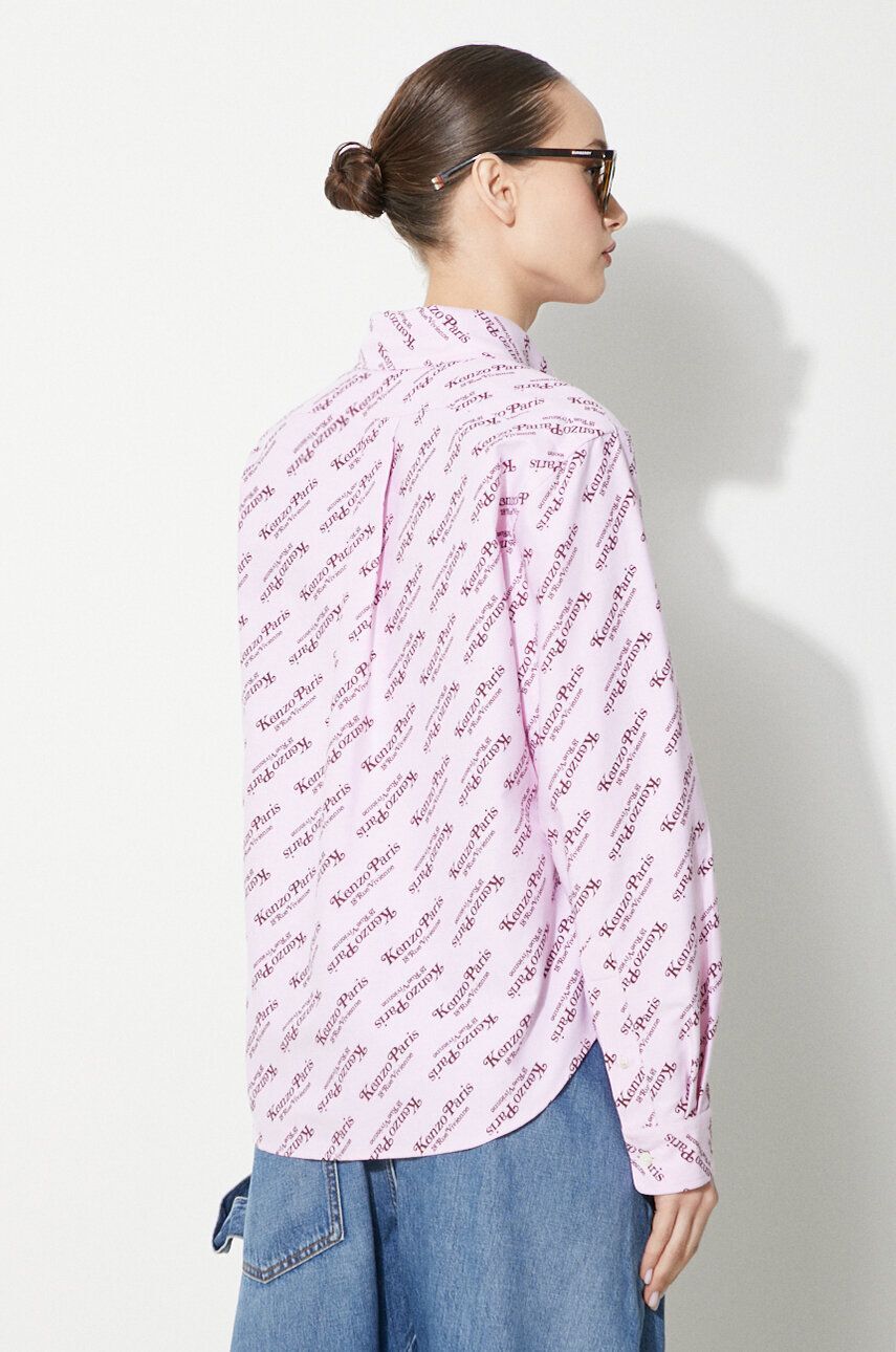 Bombažna srajca Kenzo Printed Slim Fit Shirt