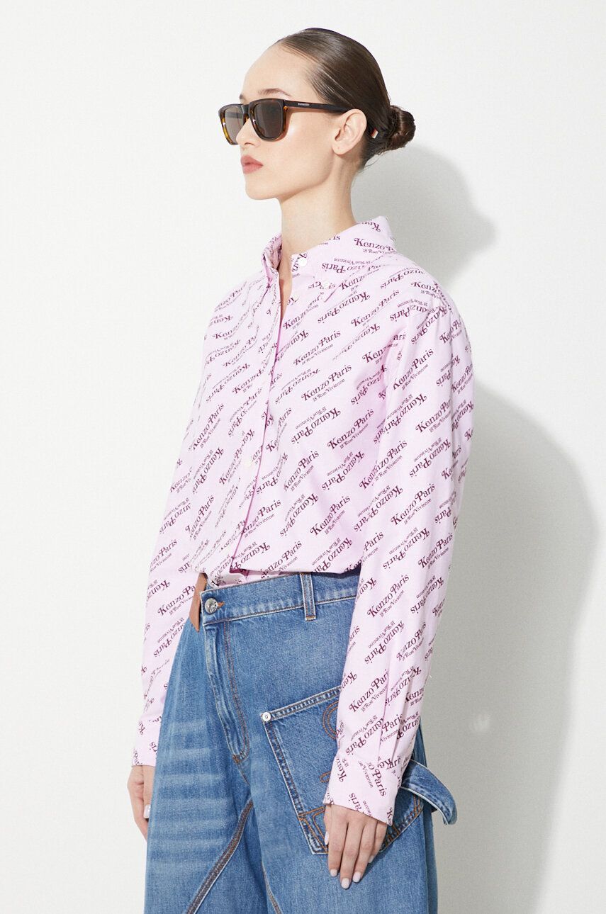 Bombažna srajca Kenzo Printed Slim Fit Shirt