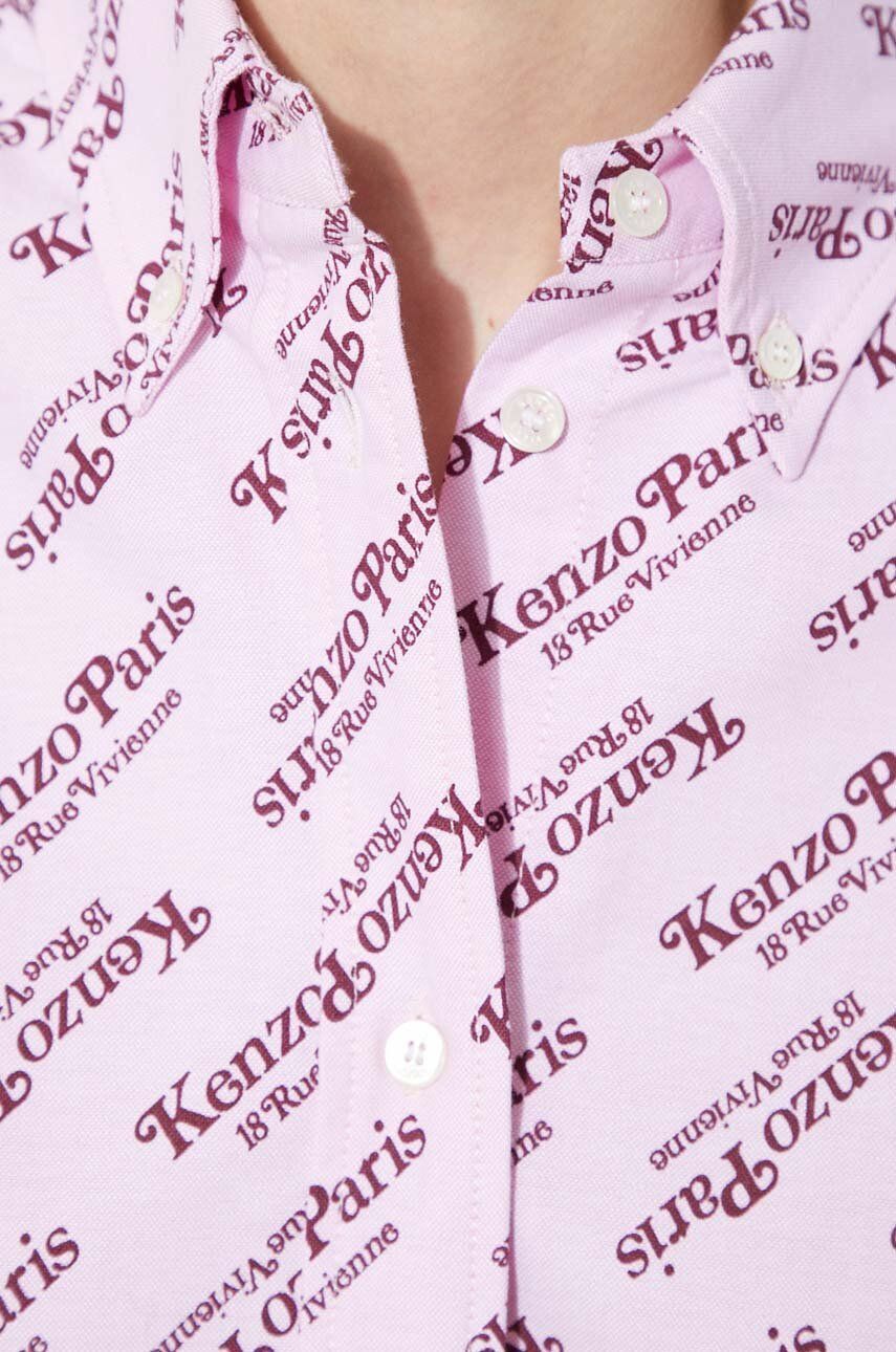 Bombažna srajca Kenzo Printed Slim Fit Shirt