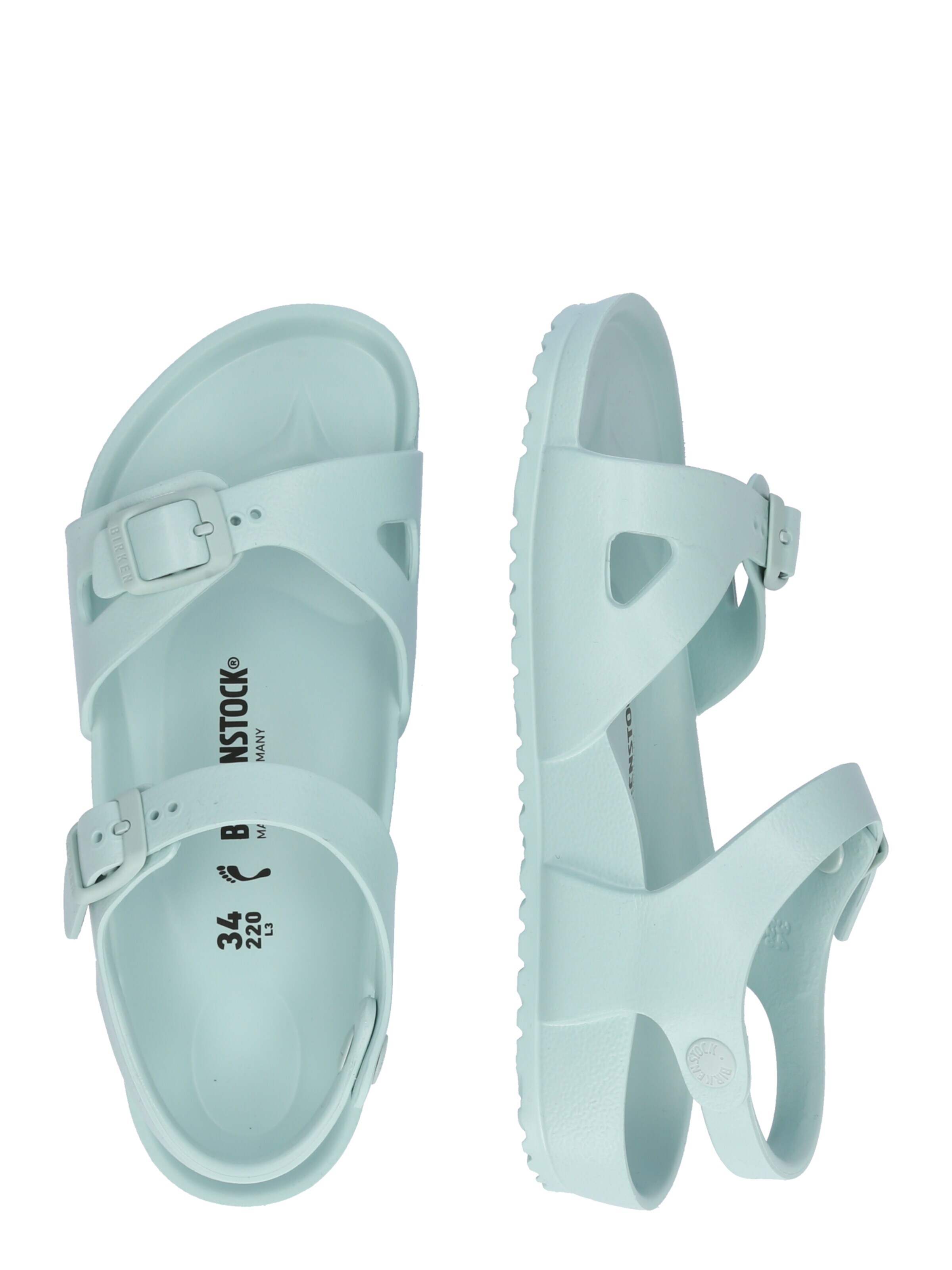 BIRKENSTOCK Odprti čevlji 'Rio' pastelno zelena