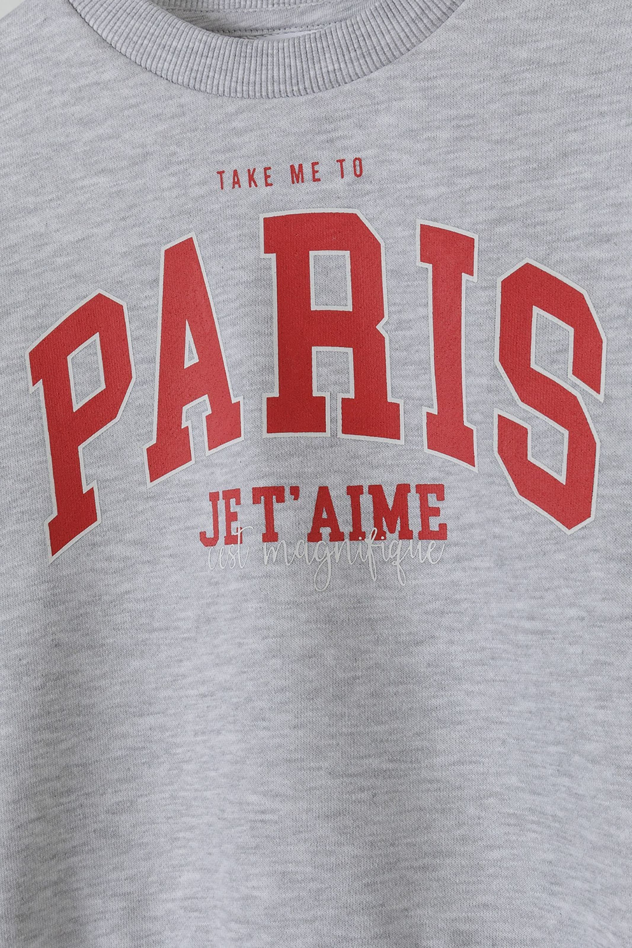 MINOTI Majica siva / krvavo rdeča