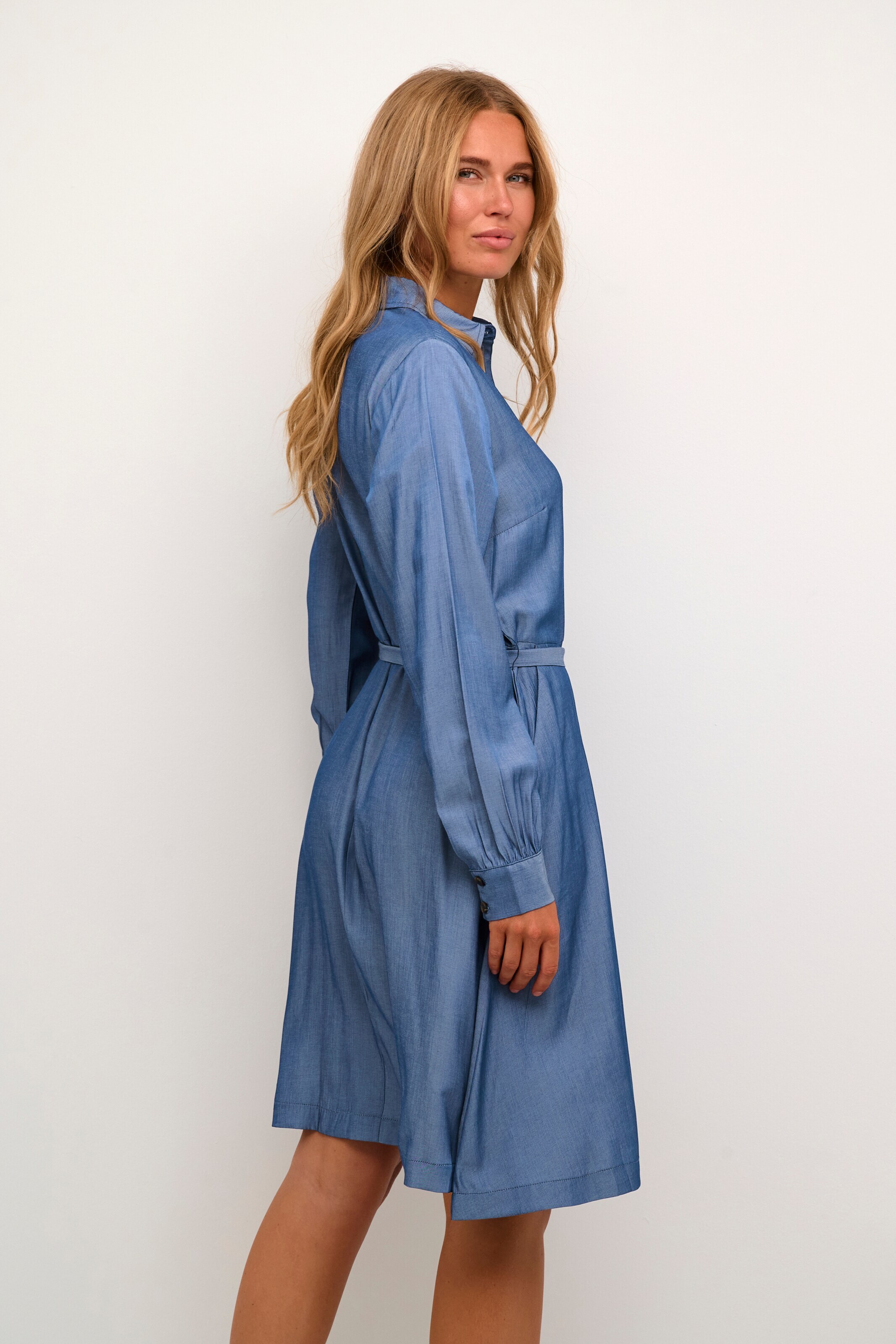 Kaffe Dolga srajca 'Leonora' kraljevo modra