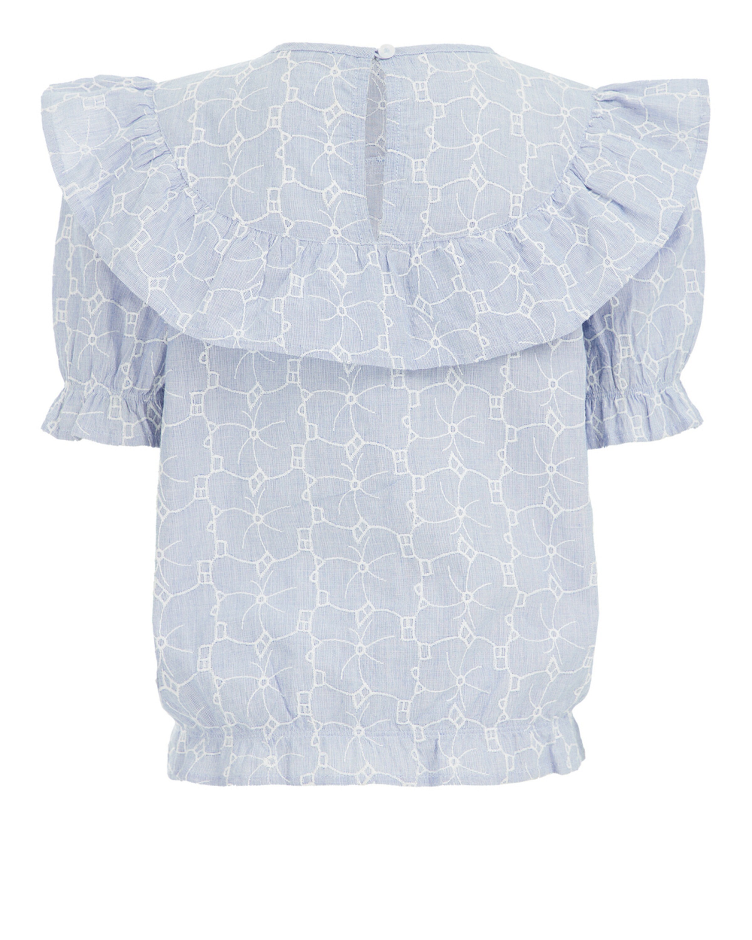 WE Fashion Bluza svetlo modra / bela