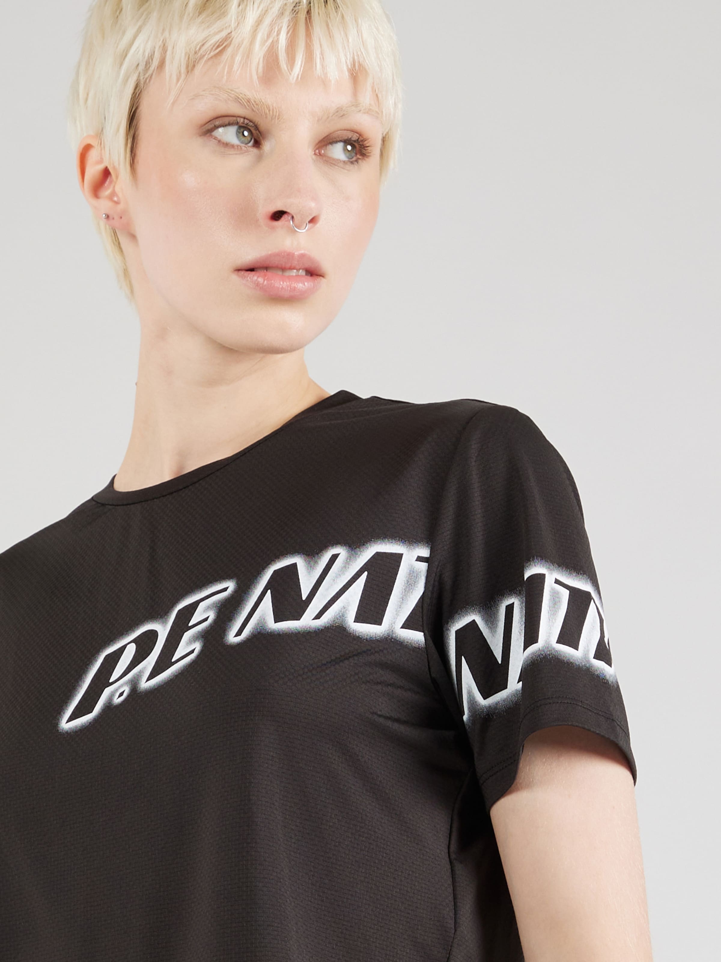 P.E Nation Funkcionalna majica 'Tiebreak Air' črna / bela