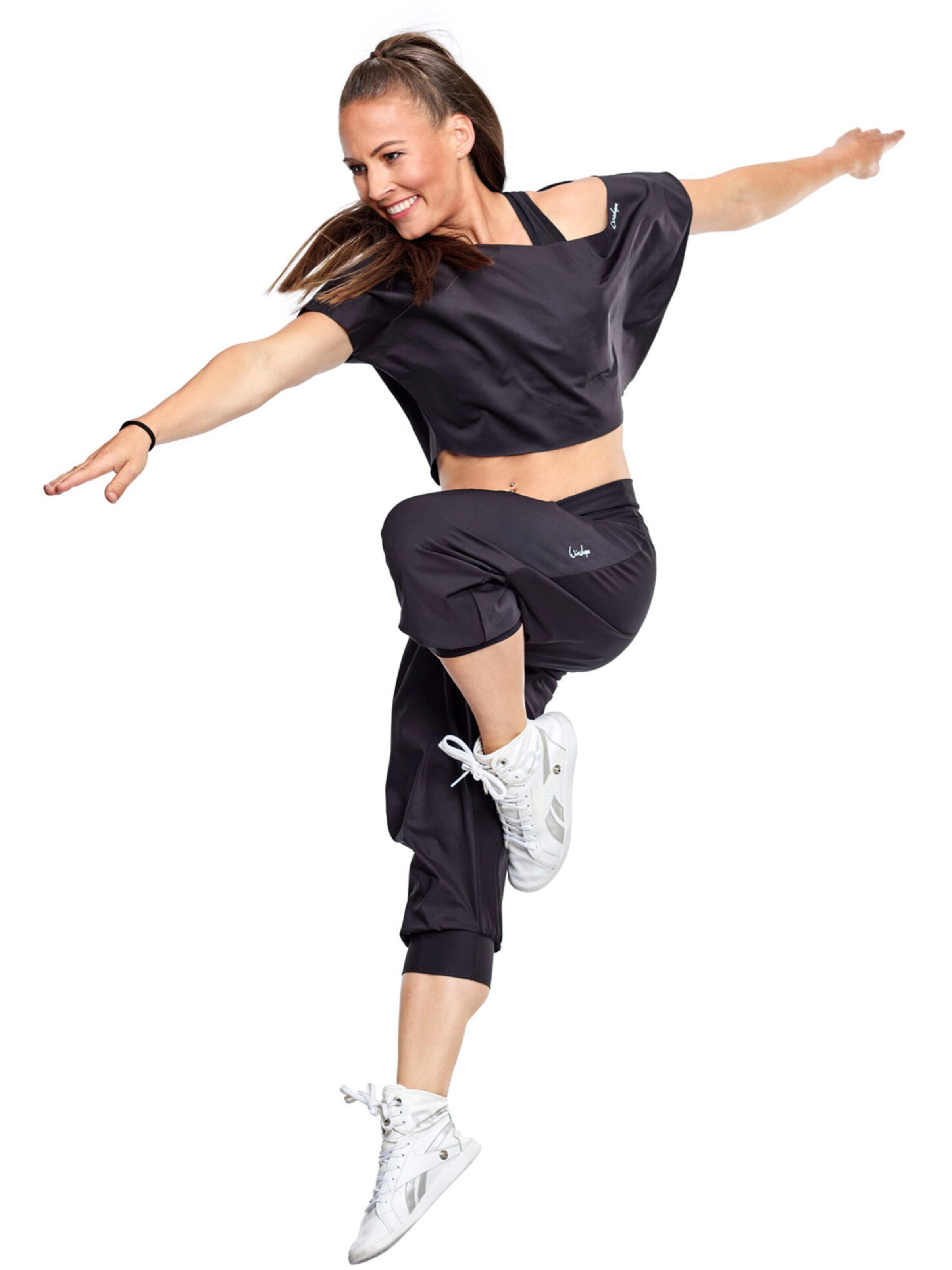 Winshape Funkcionalna majica 'DT104' črna / bela