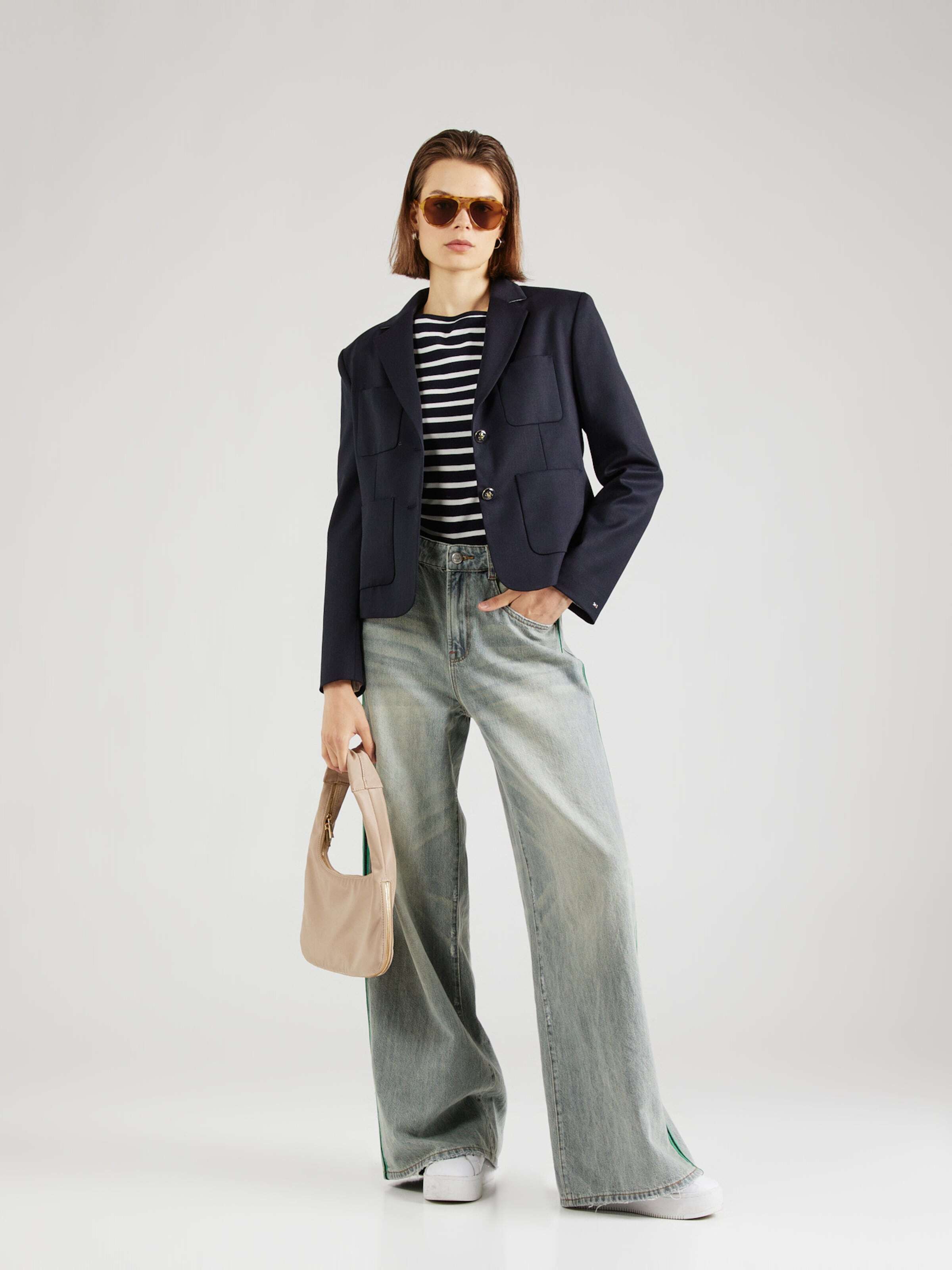 TOMMY HILFIGER Majica 'NEW CODY' marine / rdeča / bela