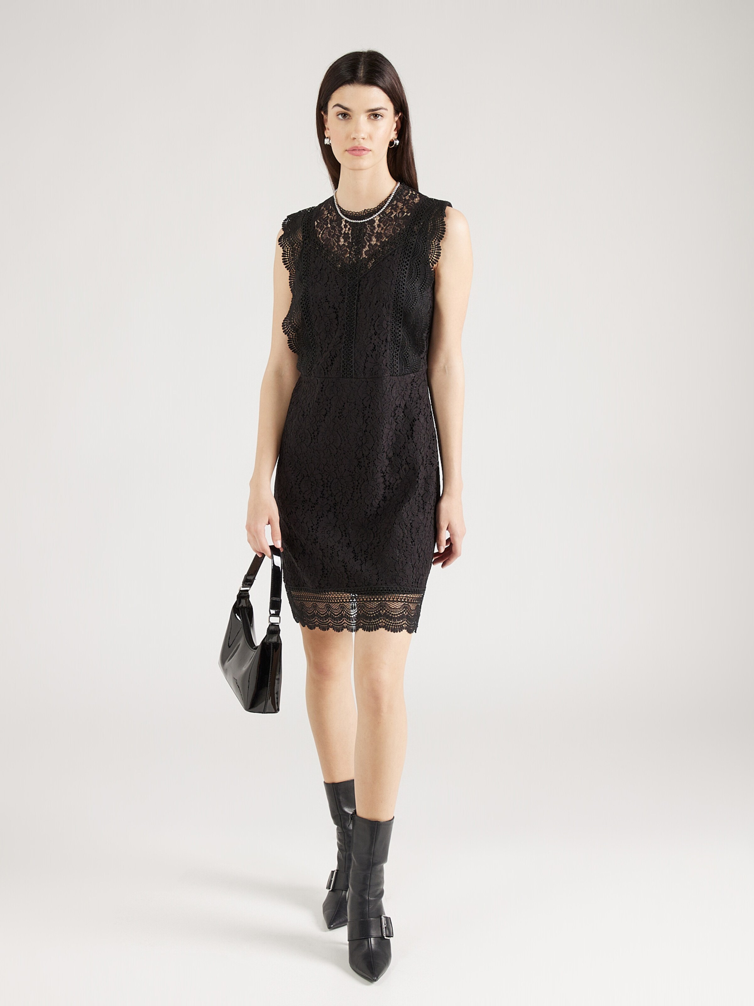 ONLY Koktejl obleka 'ONLNEW KARO' črna