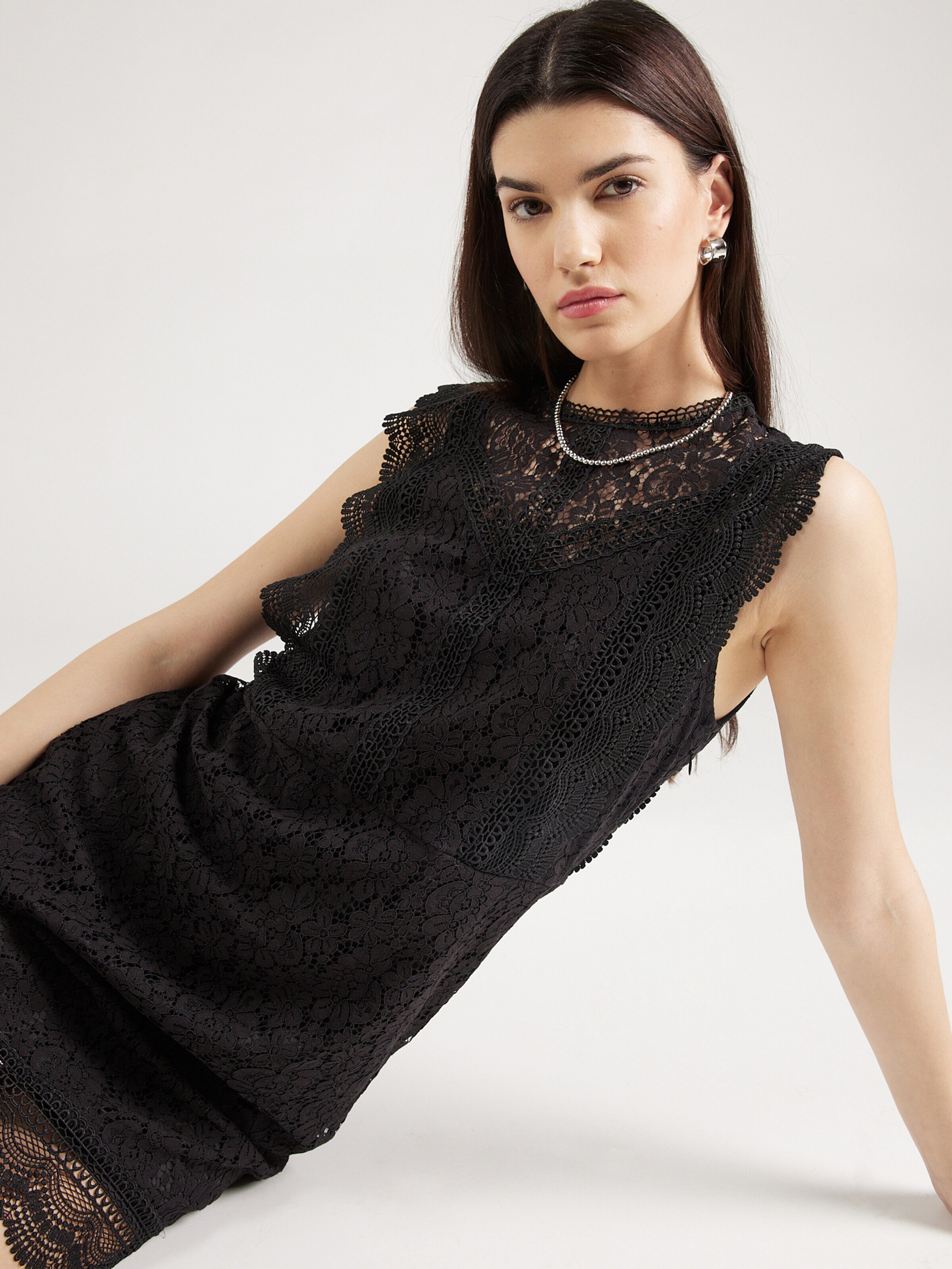 ONLY Koktejl obleka 'ONLNEW KARO' črna