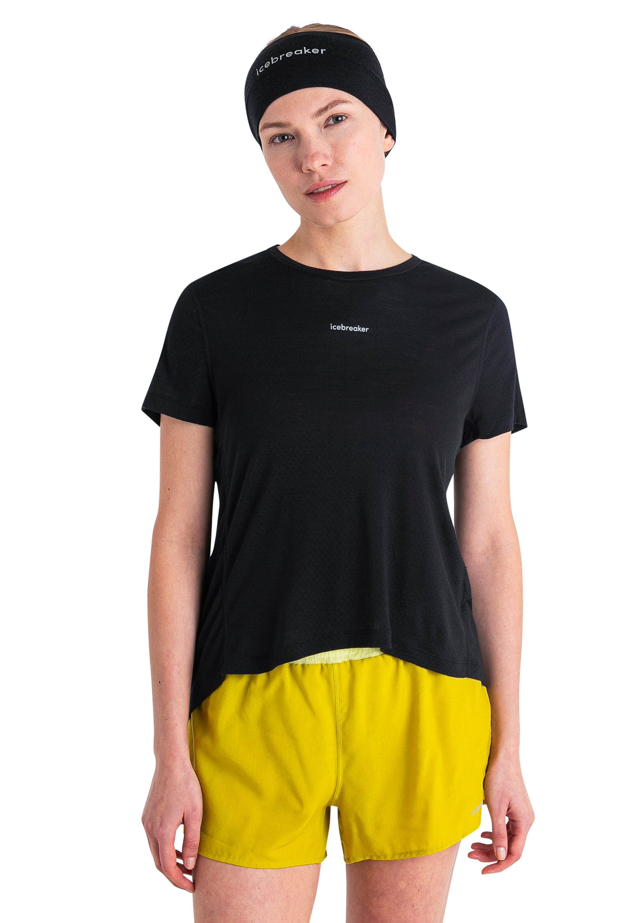 ICEBREAKER Funkcionalna majica 'Cool-Lite Speed' črna / bela