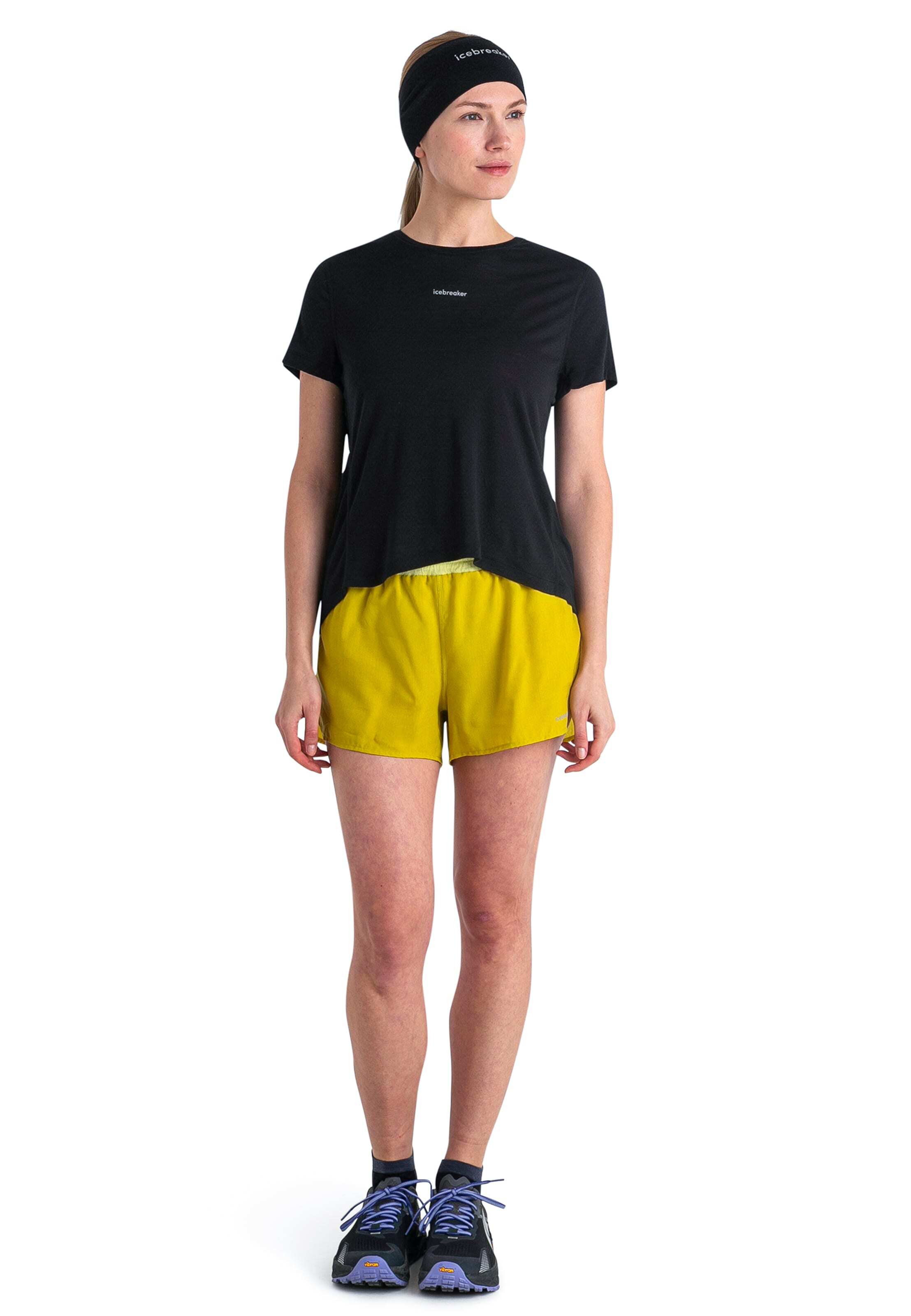 ICEBREAKER Funkcionalna majica 'Cool-Lite Speed' črna / bela