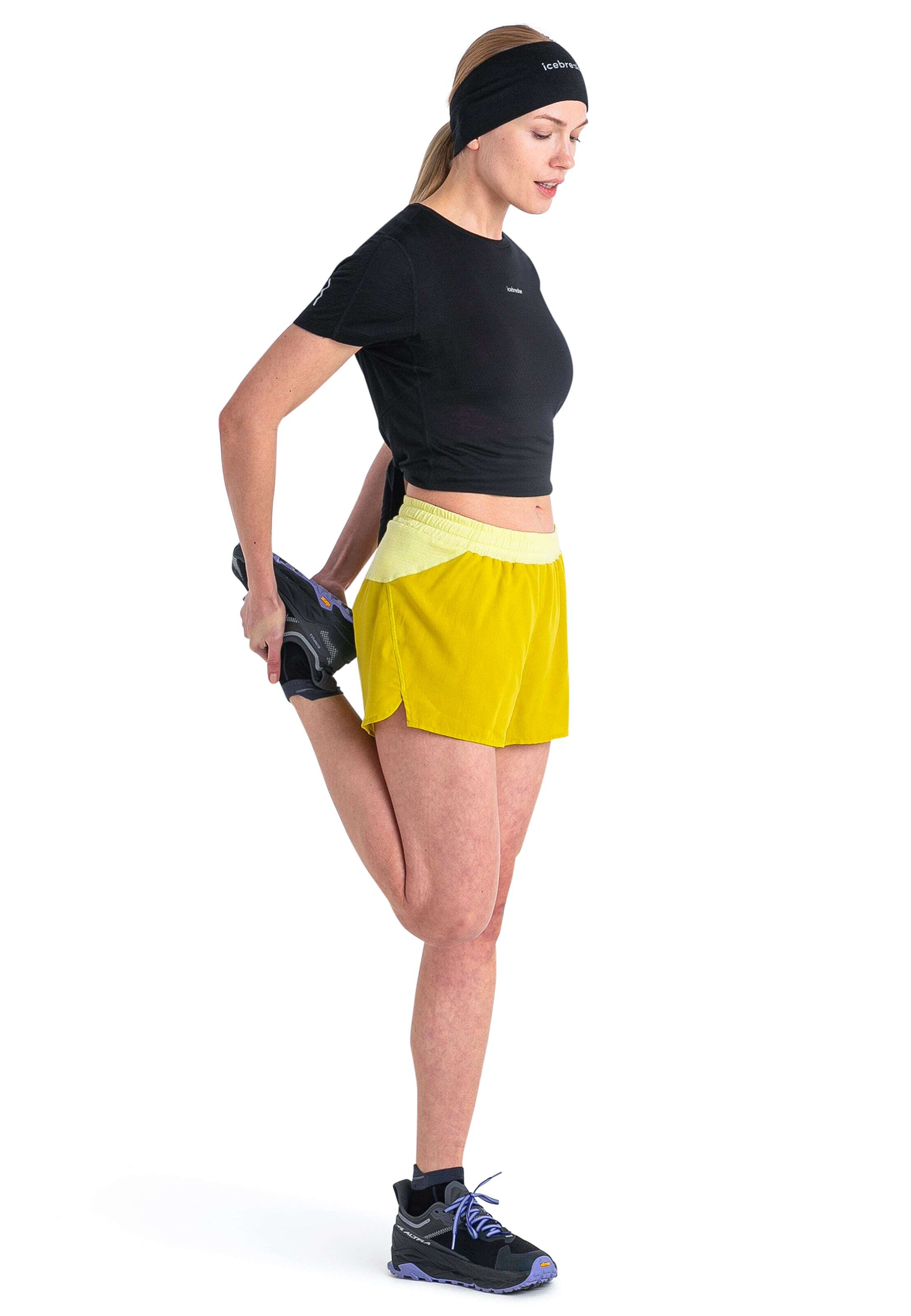 ICEBREAKER Funkcionalna majica 'Cool-Lite Speed' črna / bela