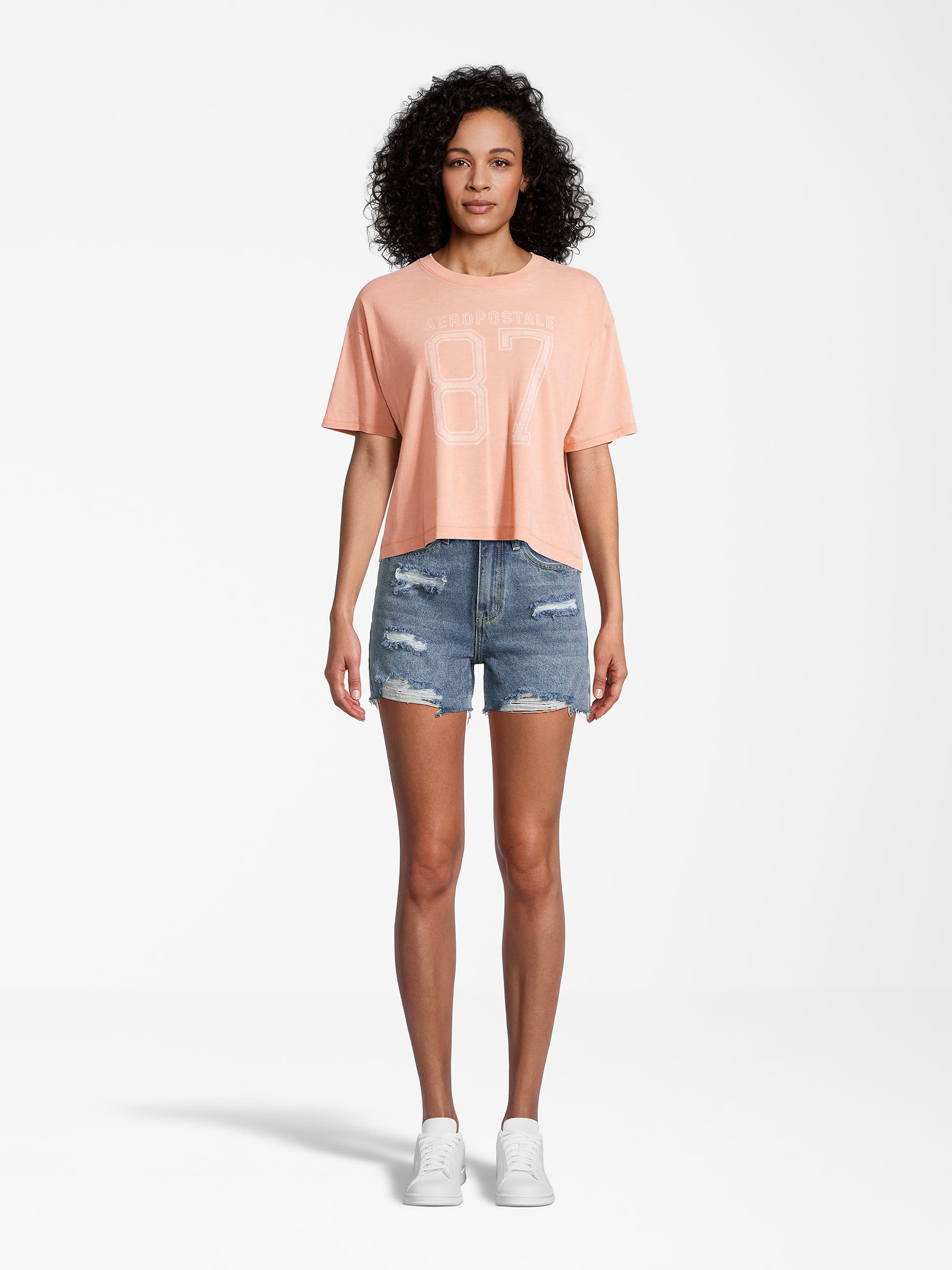 AÉROPOSTALE Majica oranžna / pastelno oranžna