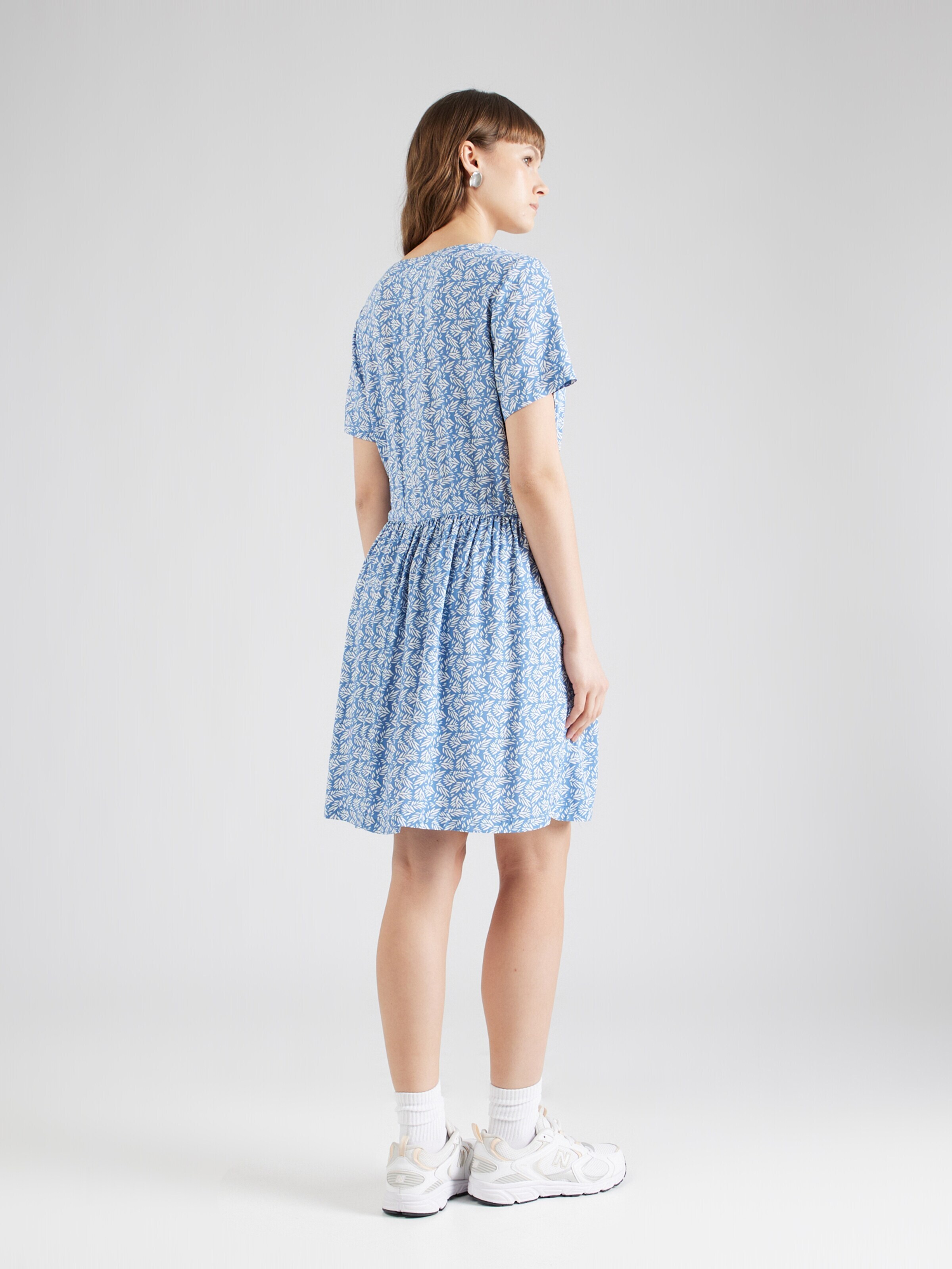 VILA Obleka 'VILISE' golobje modra / bela