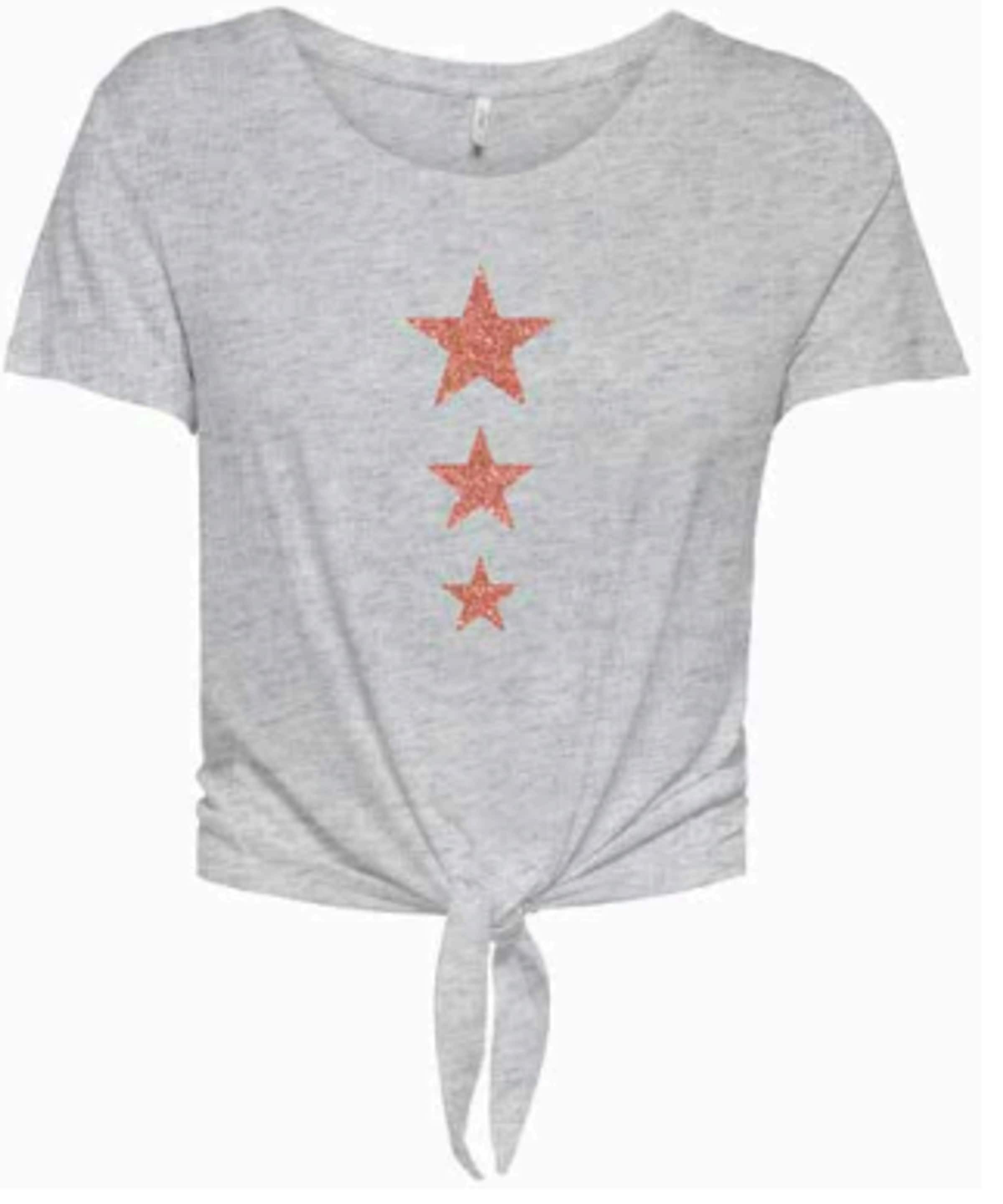 ONLY Majica 'ONLKITA' pegasto siva / staro roza