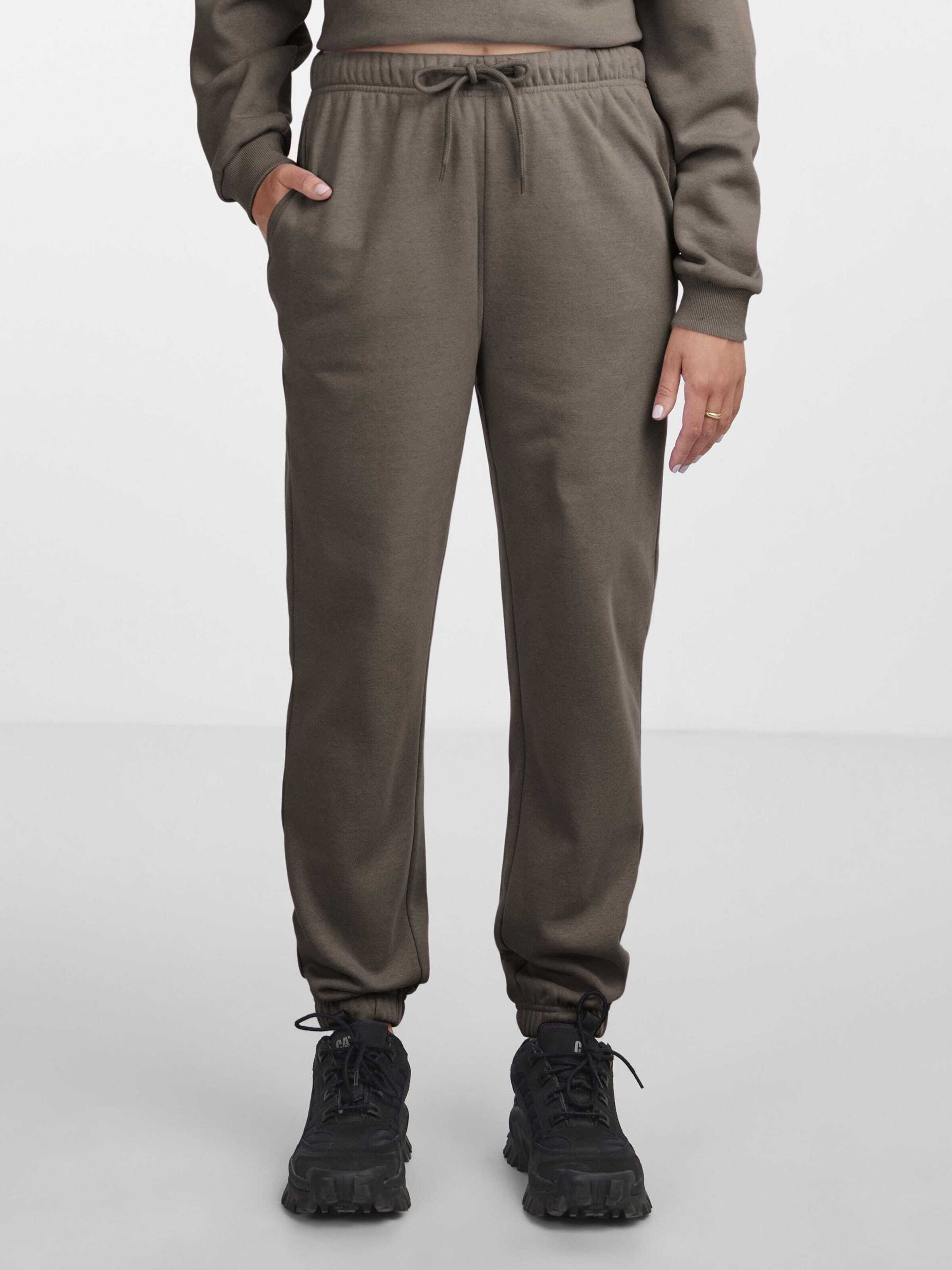 PIECES Hlače 'PCCHILLI' temno rjava