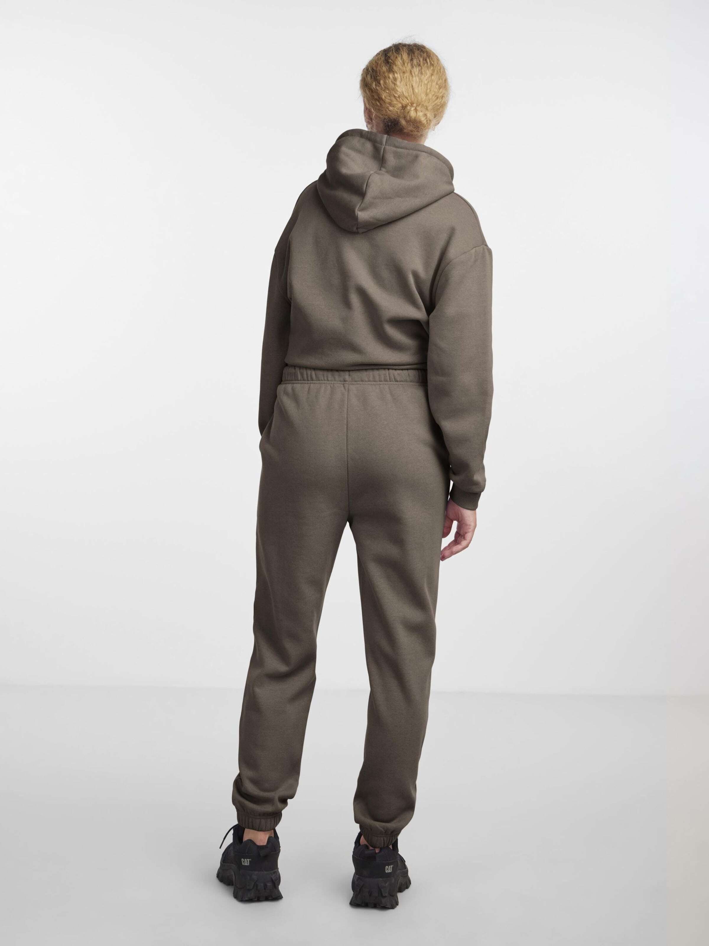 PIECES Hlače 'PCCHILLI' temno rjava