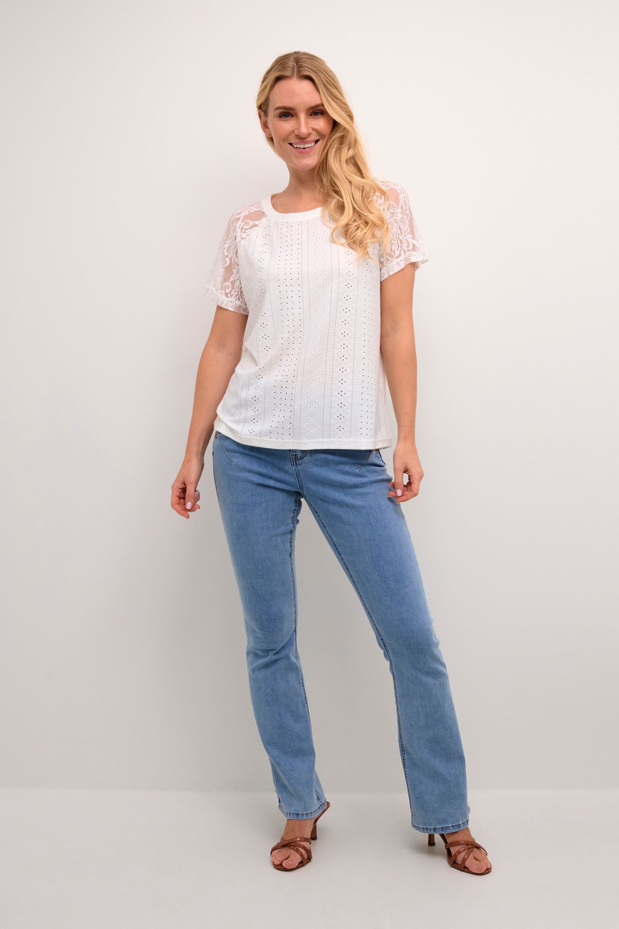 Cream Majica 'Lone' bela